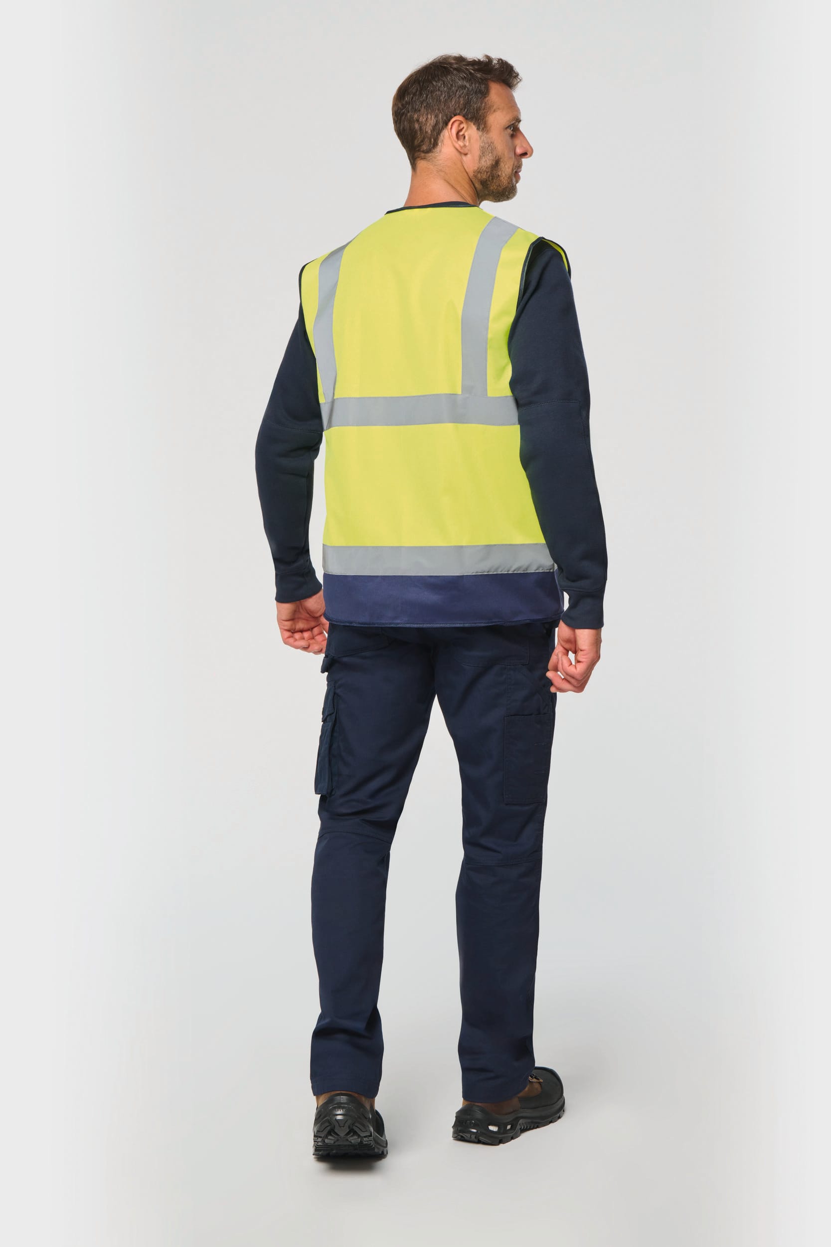 Recycelte HI-VIS SICHERHEITSWESTE mit Reißverschluss