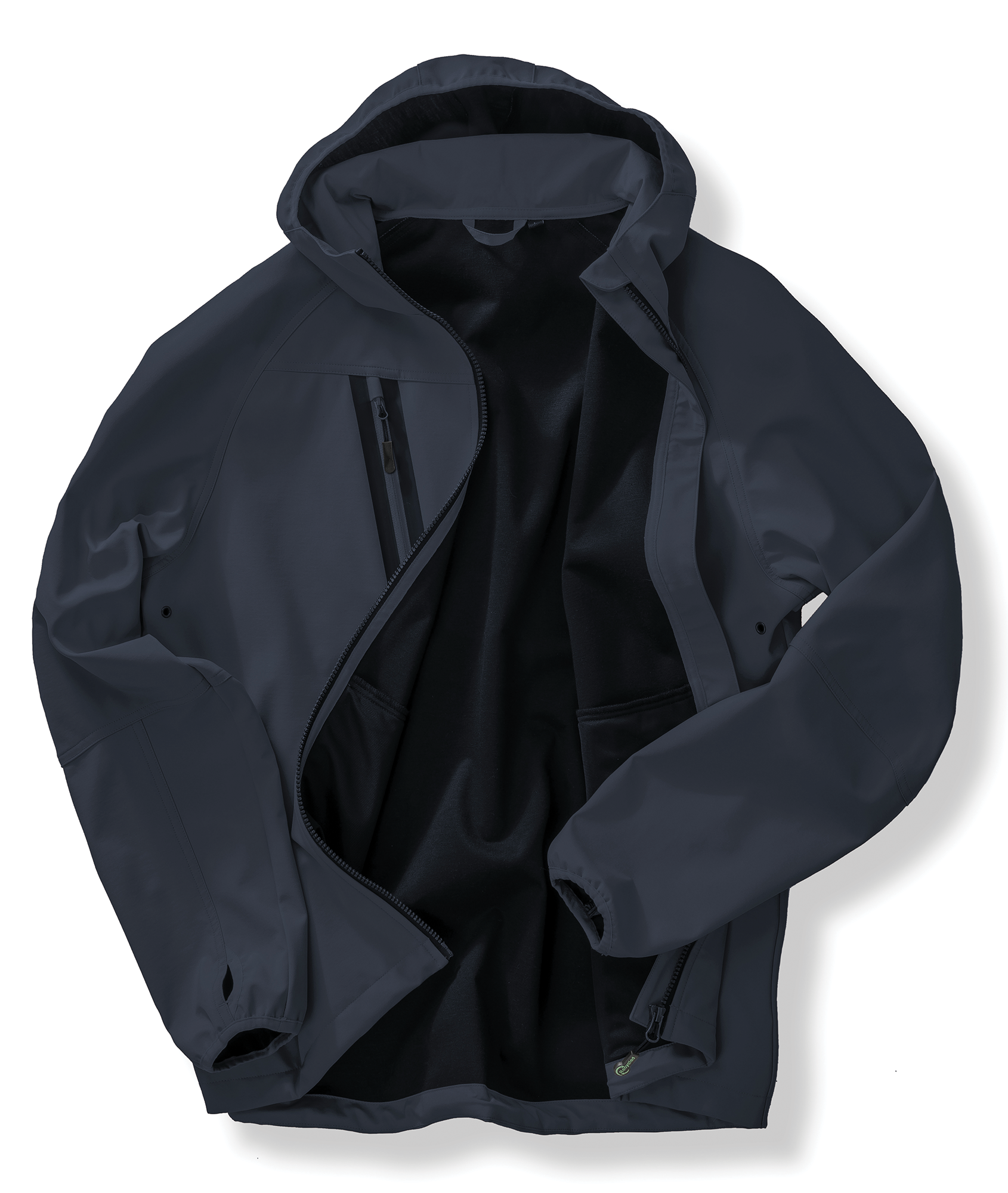 Recycelte 3-Lagen-Softshell-Jacke mit Kapuze, Unisex