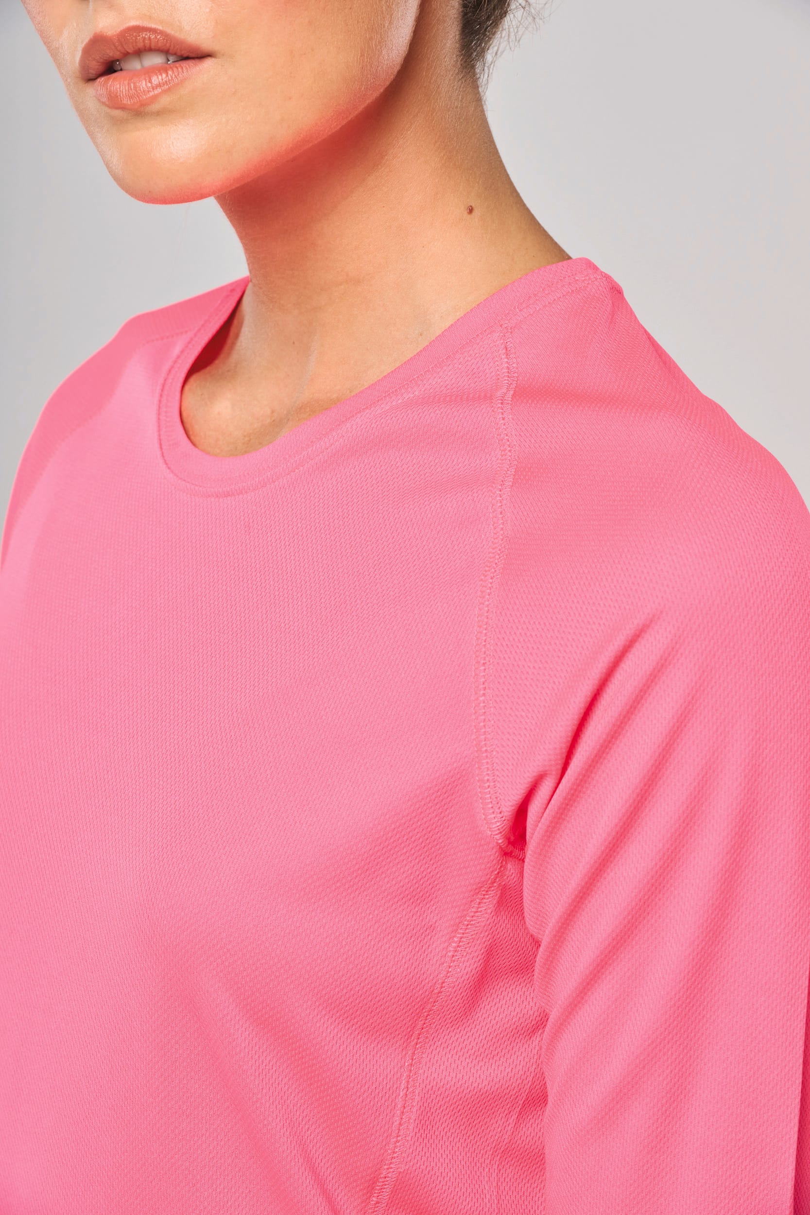Damen Basic Sport Funktionsshirt Langarm