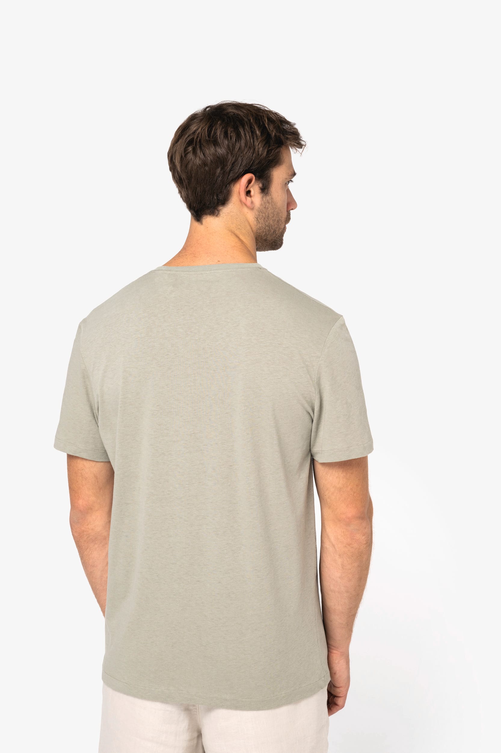 Umweltfreundliches Unisex-T-Shirt aus Biobaumwolle und Leinen