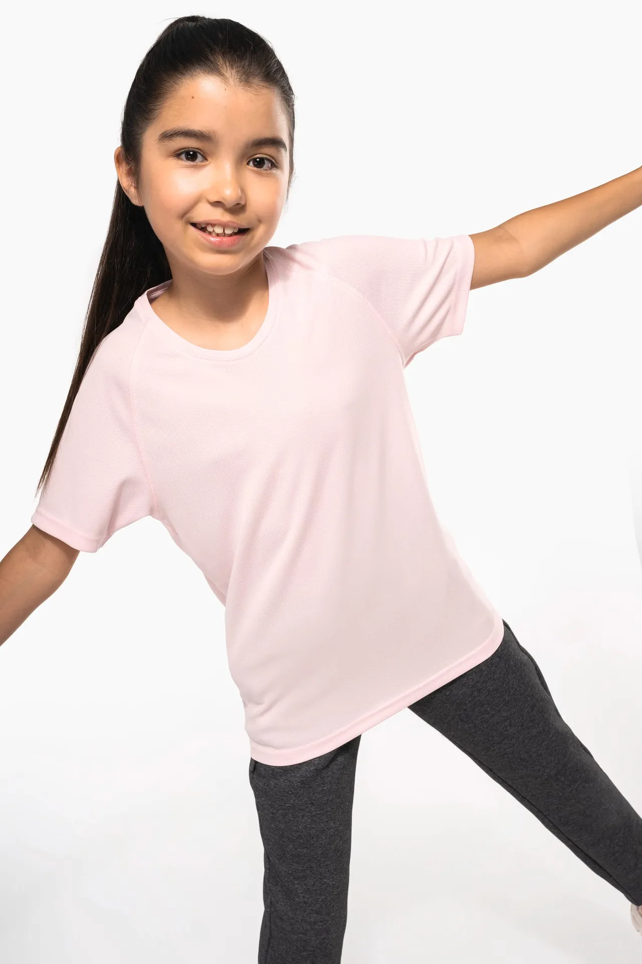 Kinder Basic Sport Funktionsshirt Kurzarm