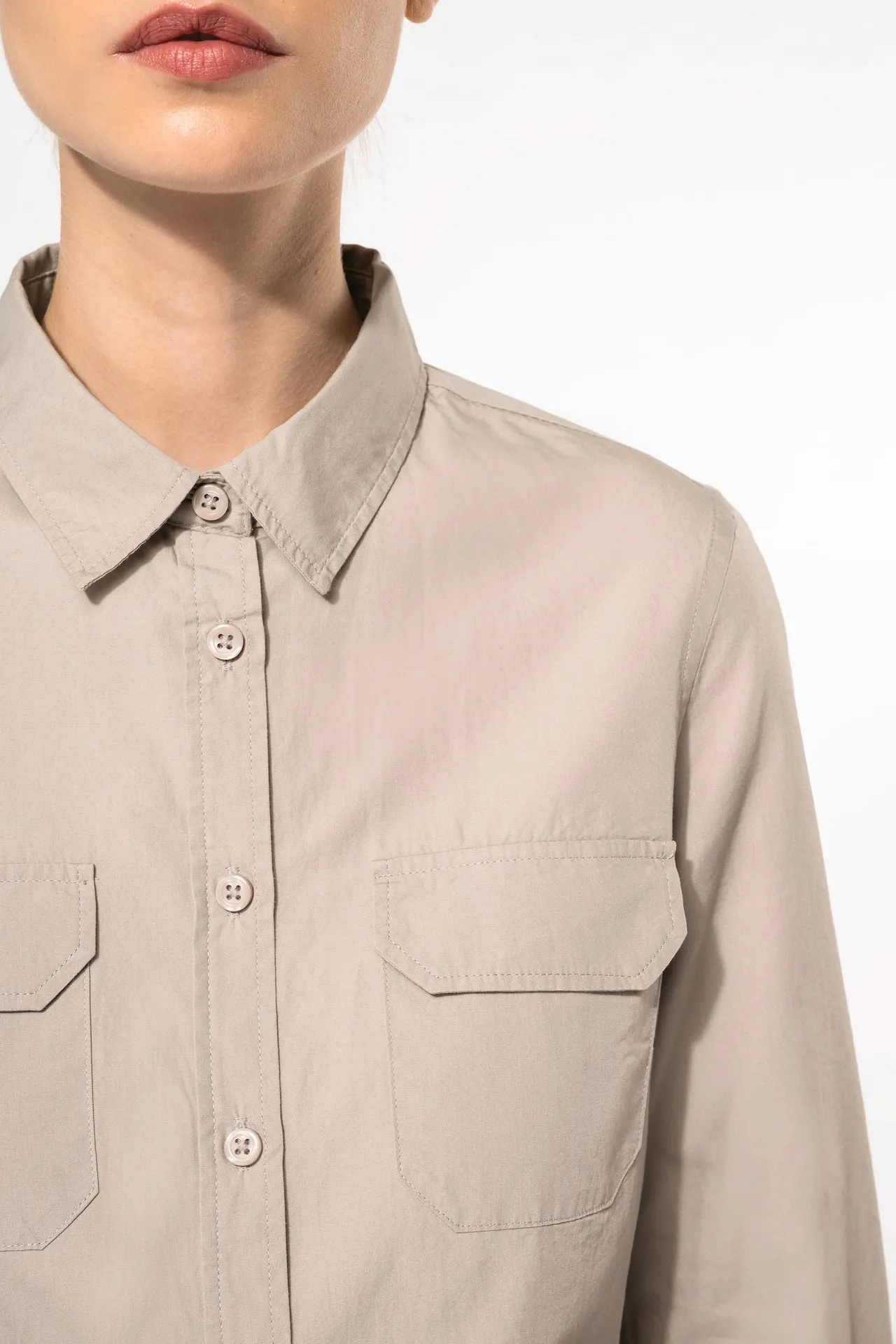 Langarm-Safarihemd für Damen