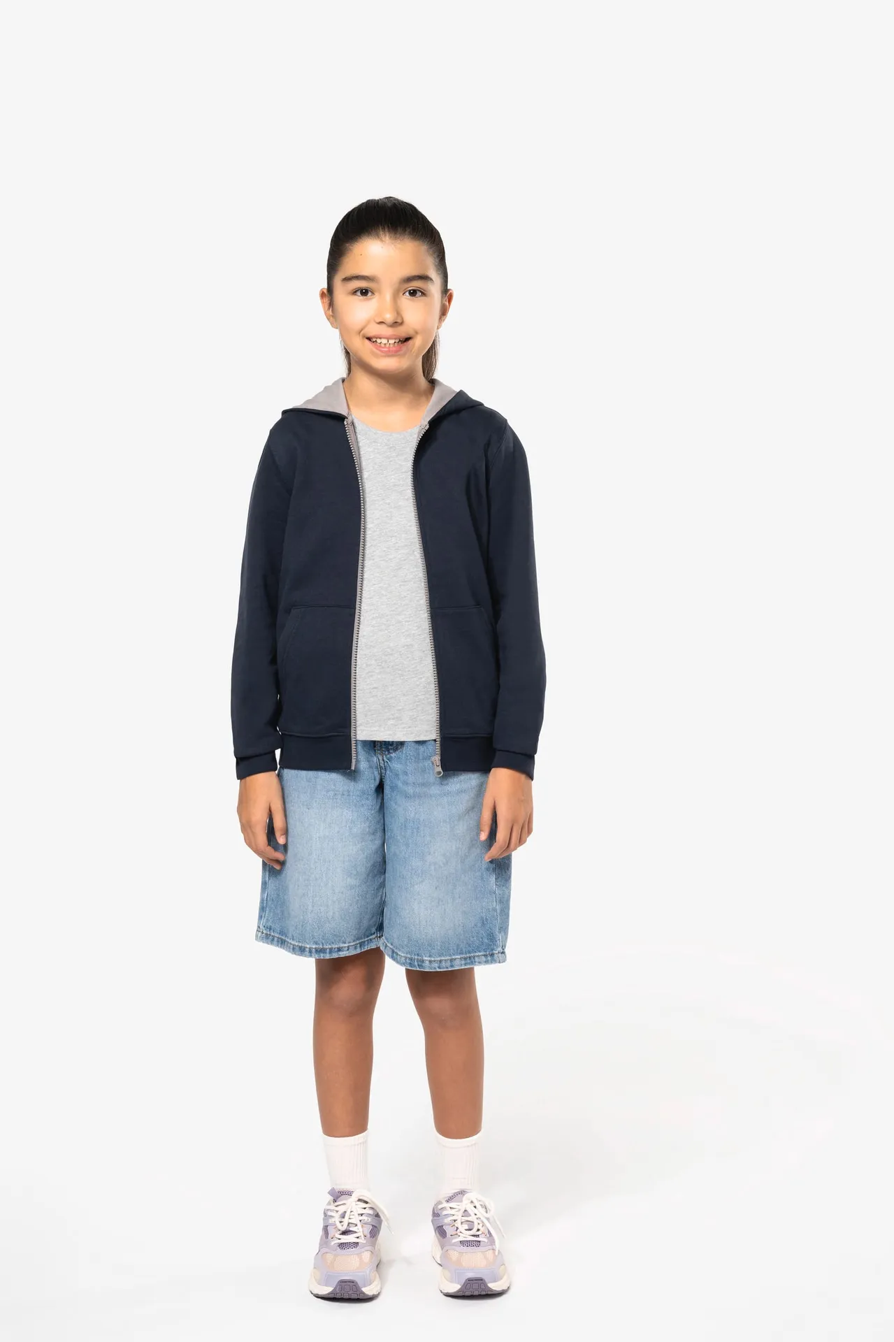 Kinder KAPUZENSWEATSHIRT mit Reißverschluss