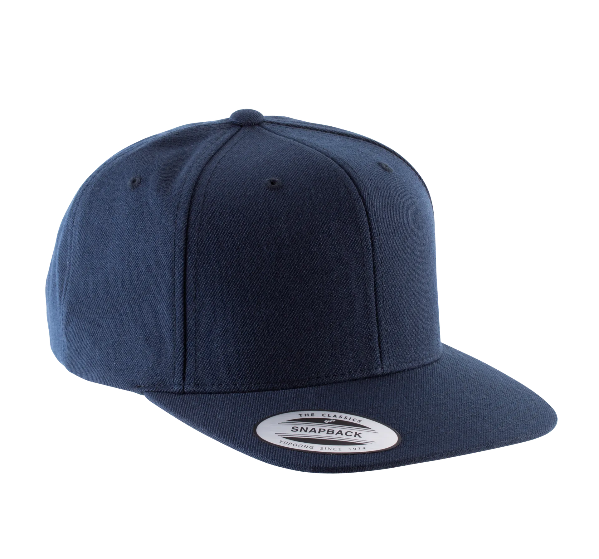 6-Panel-Kappe, flacher Schirm