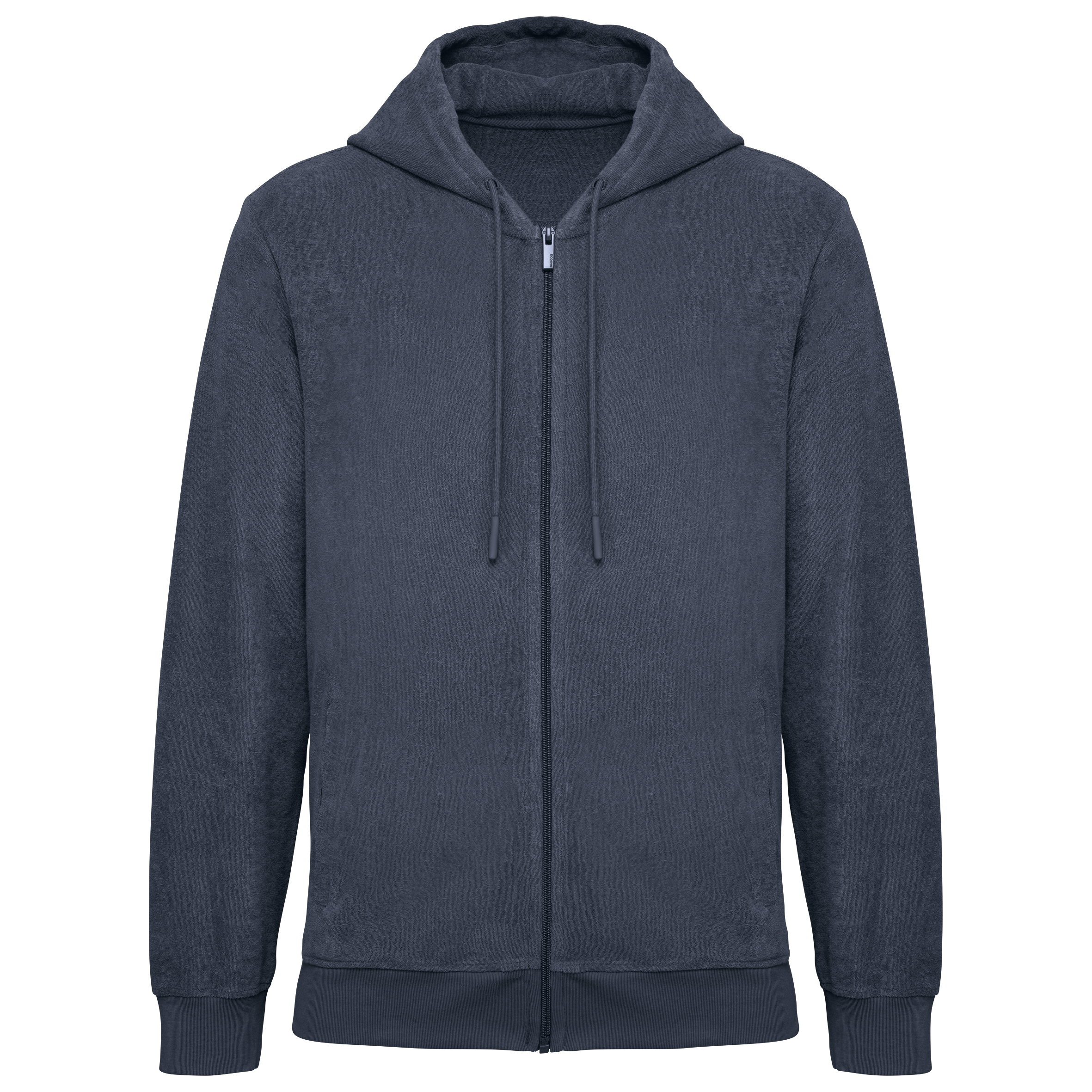 Umweltfreundliches Kapuzensweatshirt aus Frottee mit Reißverschluss für Herren