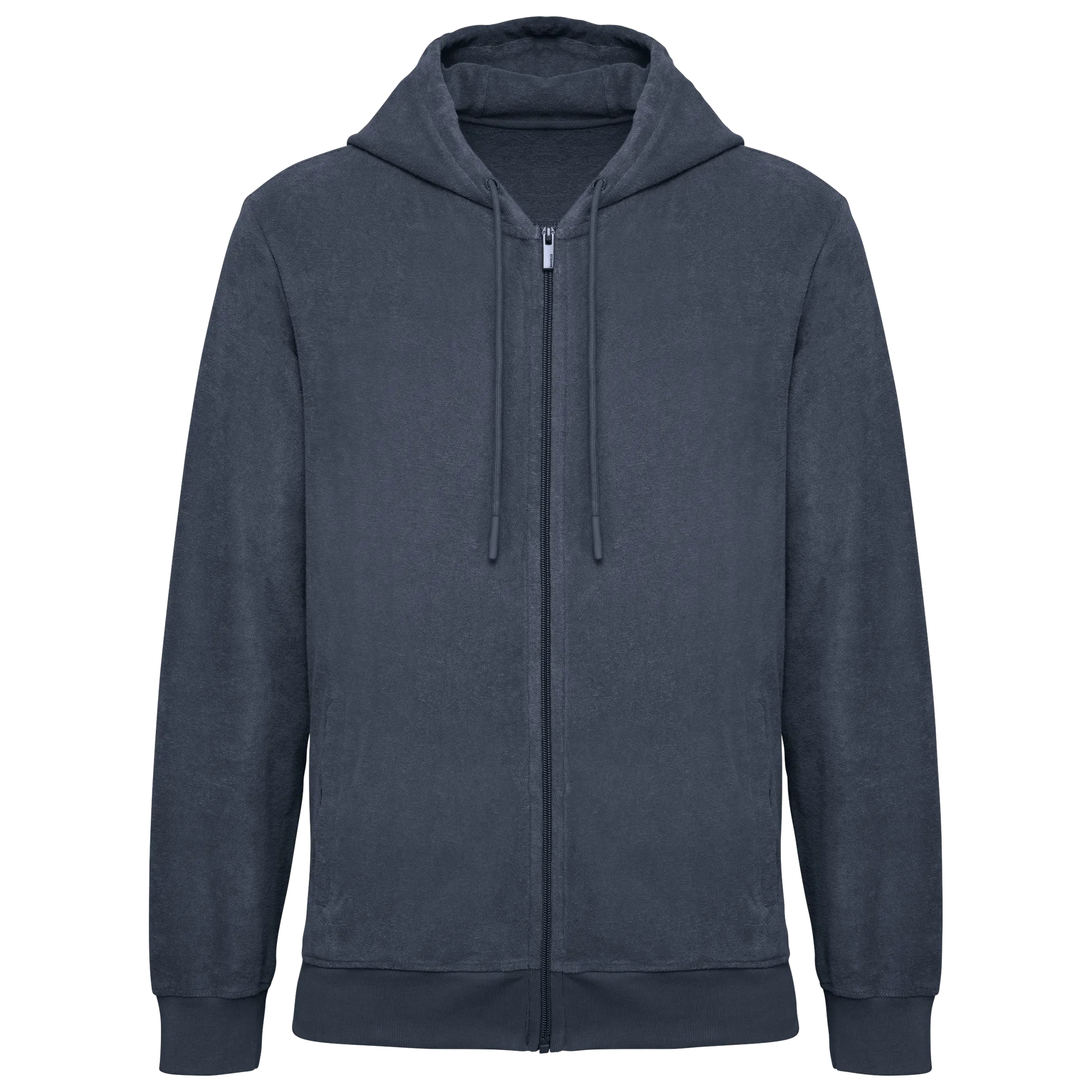 Umweltfreundliches Kapuzensweatshirt aus Frottee mit Reißverschluss für Herren