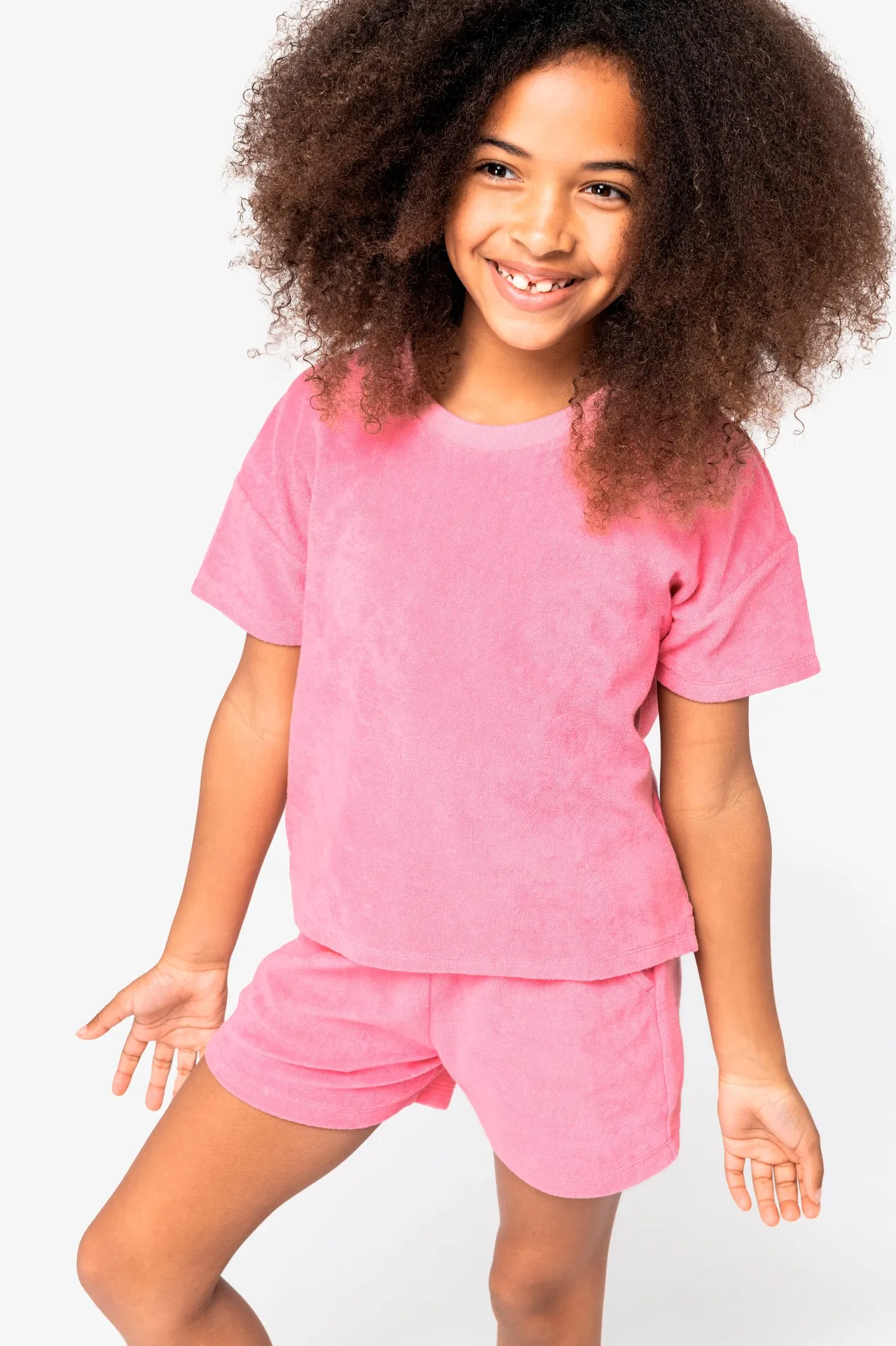 Umweltfreundliches T-Shirt aus Frottee für Mädchen