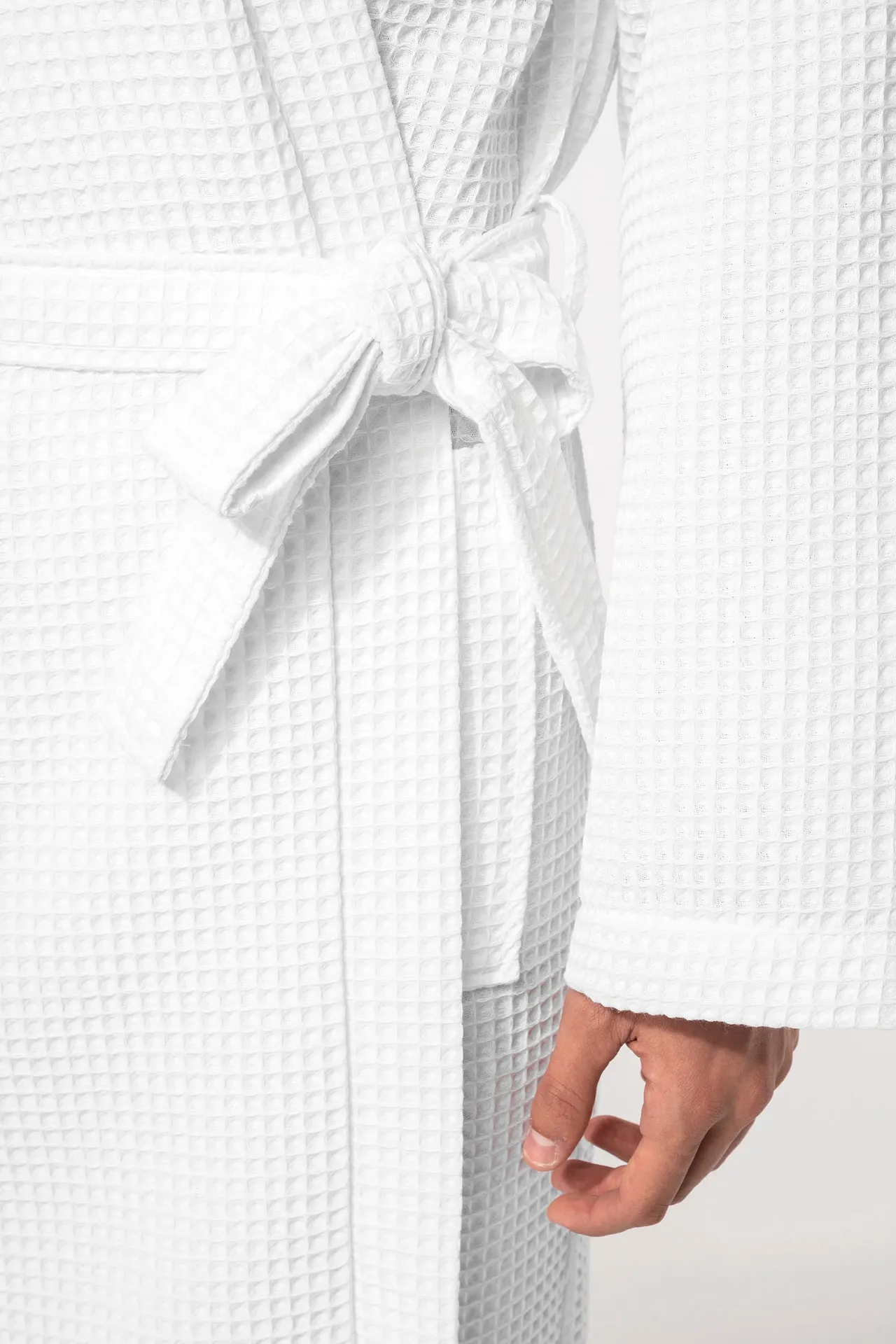 Walkfrottier-Bademantel Waffelpiqué