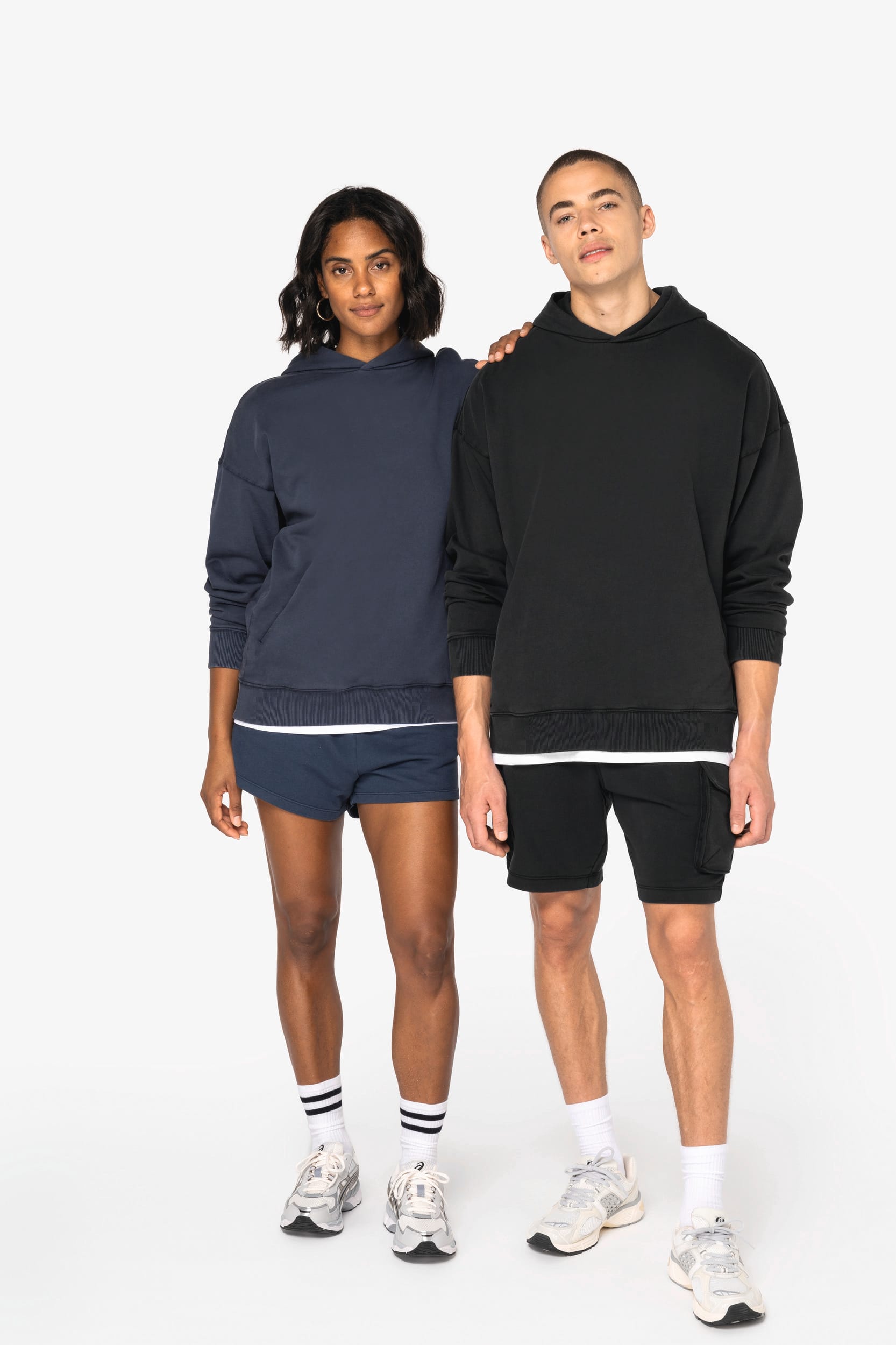 Ausgewaschenes umweltfreundliches Oversize Unisex-Kapuzensweatshirt Ausgewaschenes umweltfreundliches Oversize Unisex-Kapuzensweatshirt