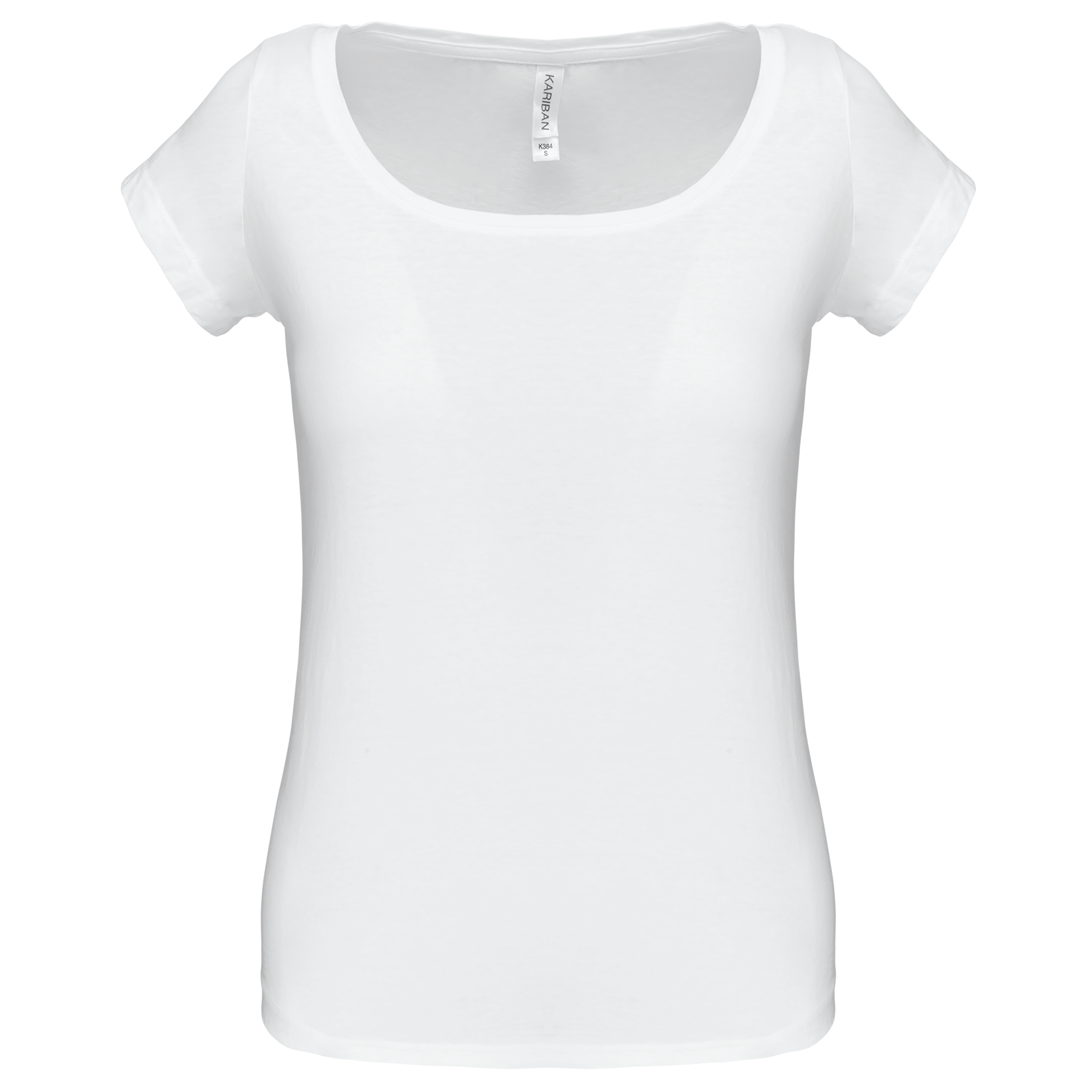 Ladies’ boat neck short-sleeved T-shirt