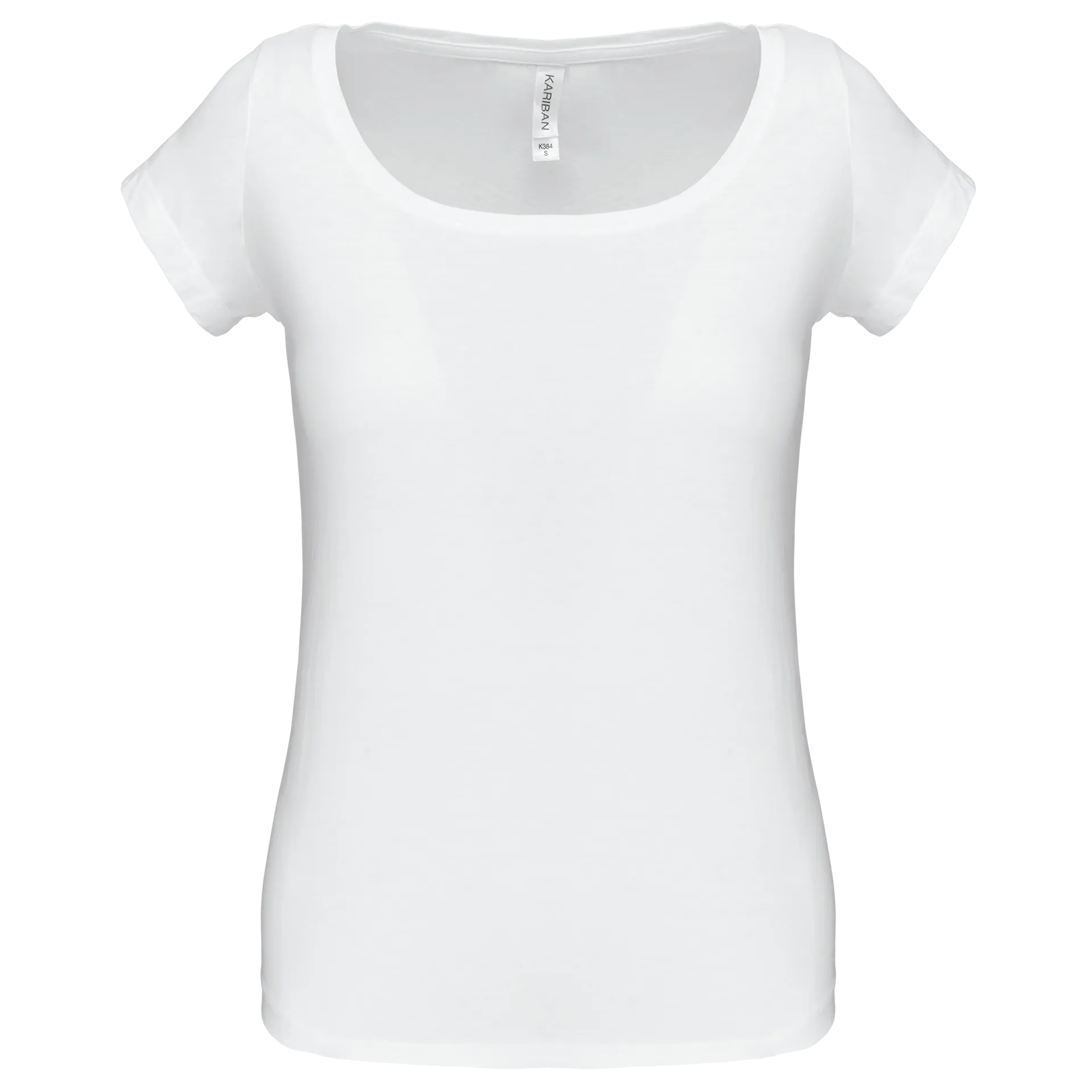 Ladies’ boat neck short-sleeved T-shirt