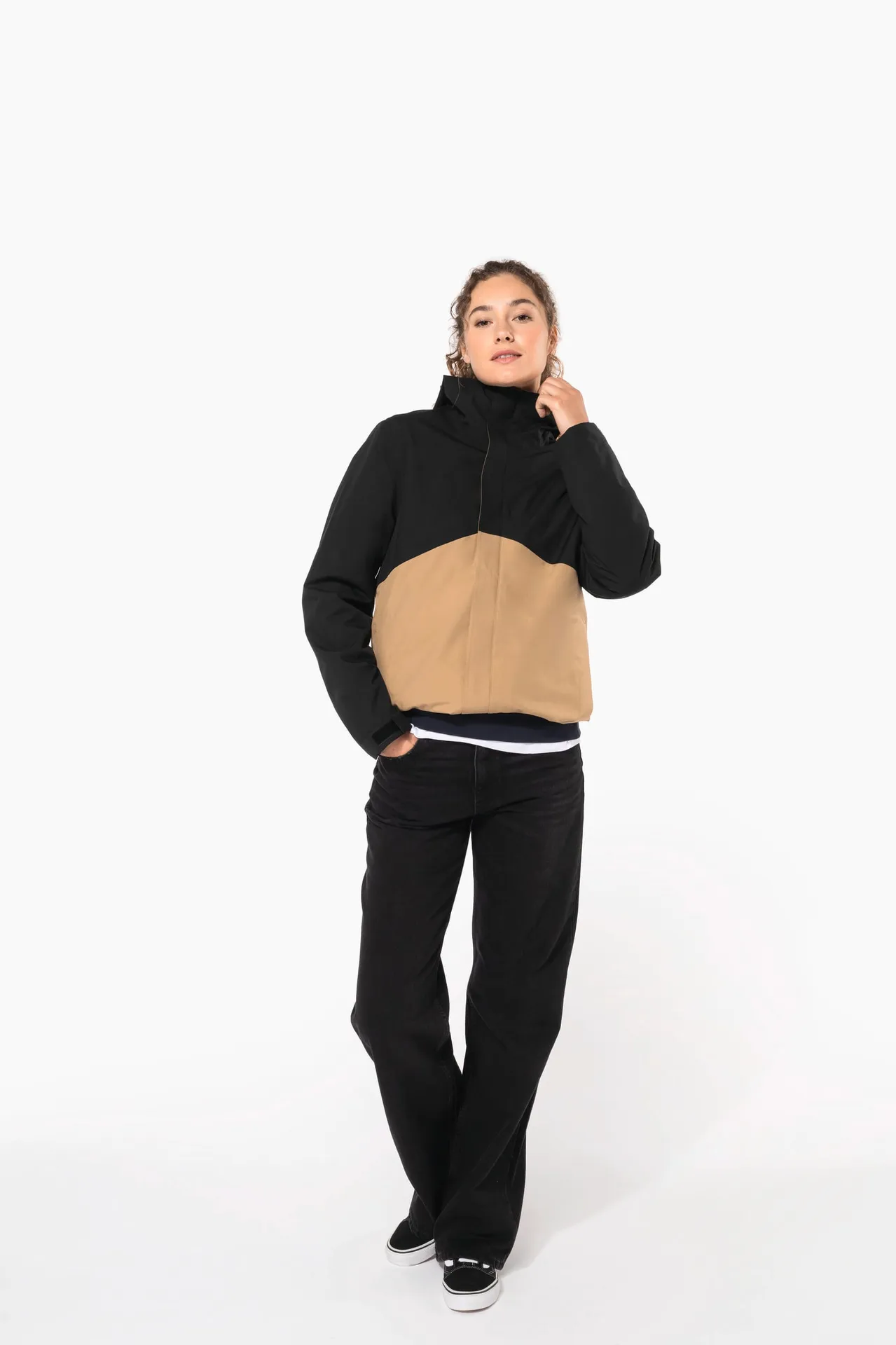 Wasserdichter 3-in-1-Unisex-Parka mit zweifarbiger Kapuze