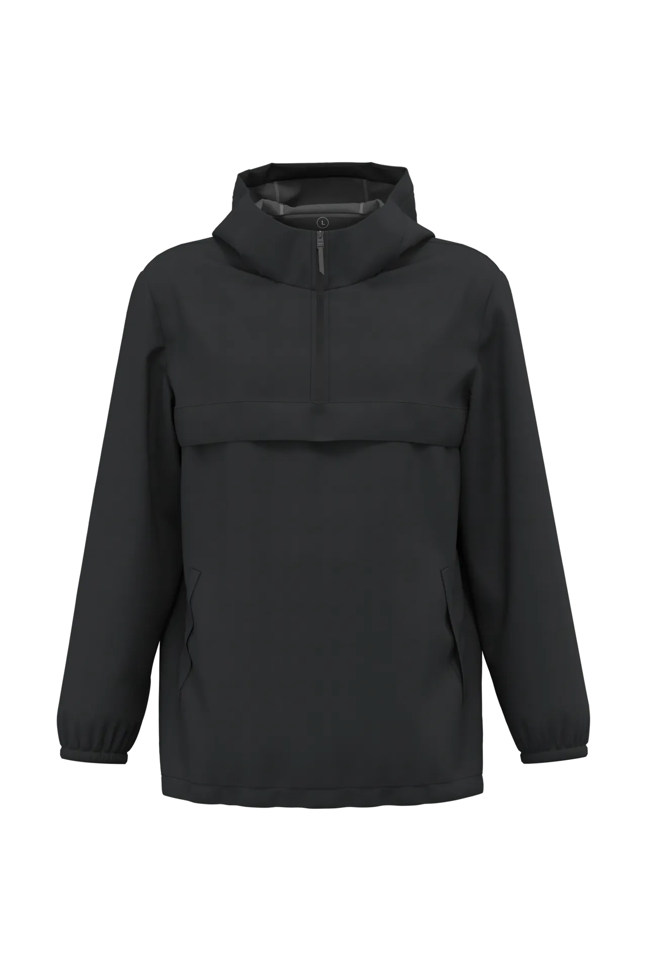 Wasserdichte, umweltfreundliche Unisex-Windjacke mit Viertel-Reißverschluss