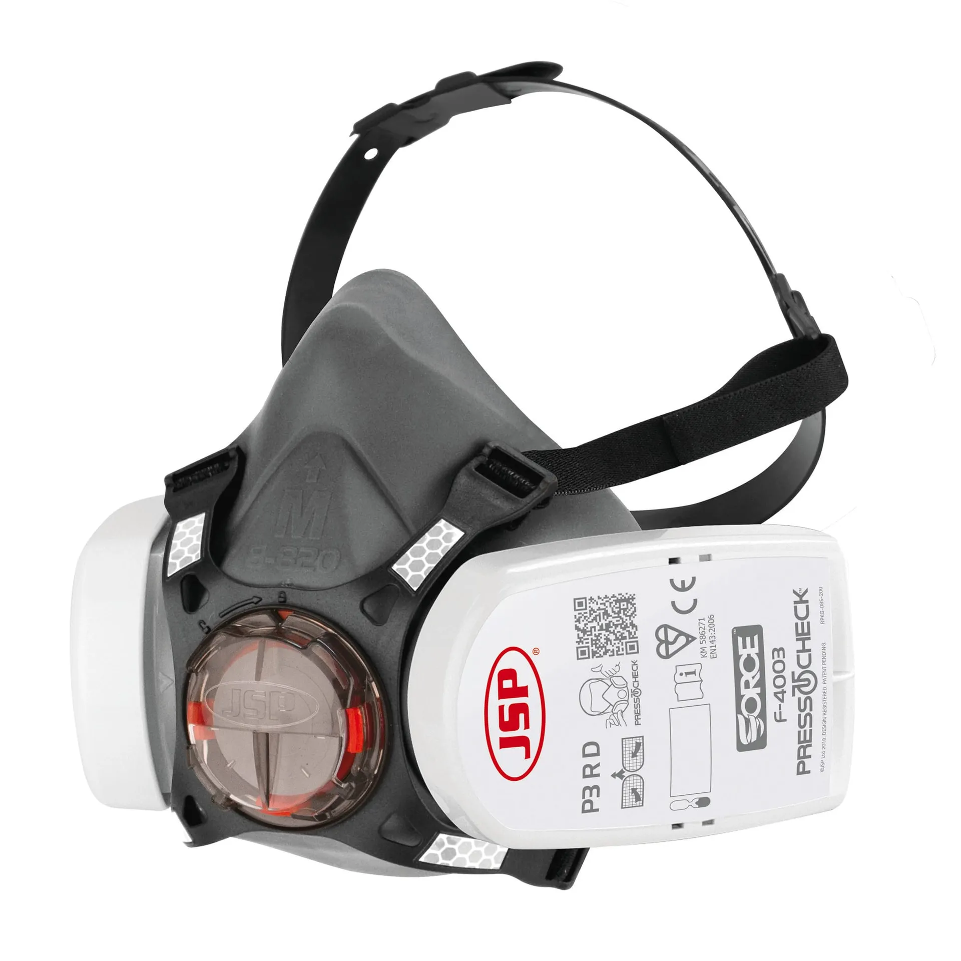 Force™8-Maske mit Press To Check™ P3-Patronen