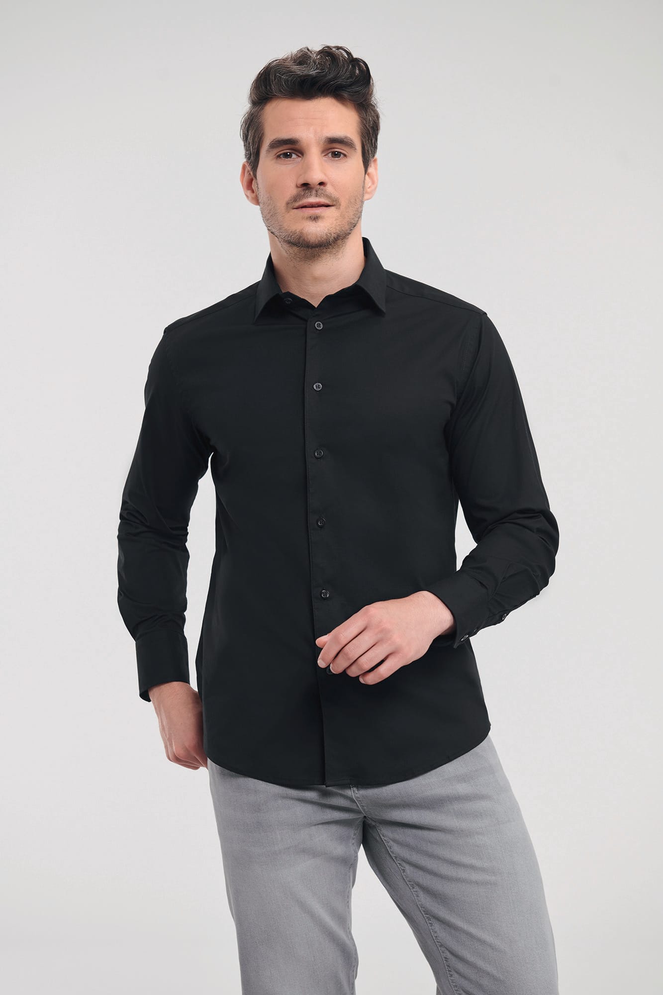 Men's Long Sleeve Easy Care Fitted Shirt