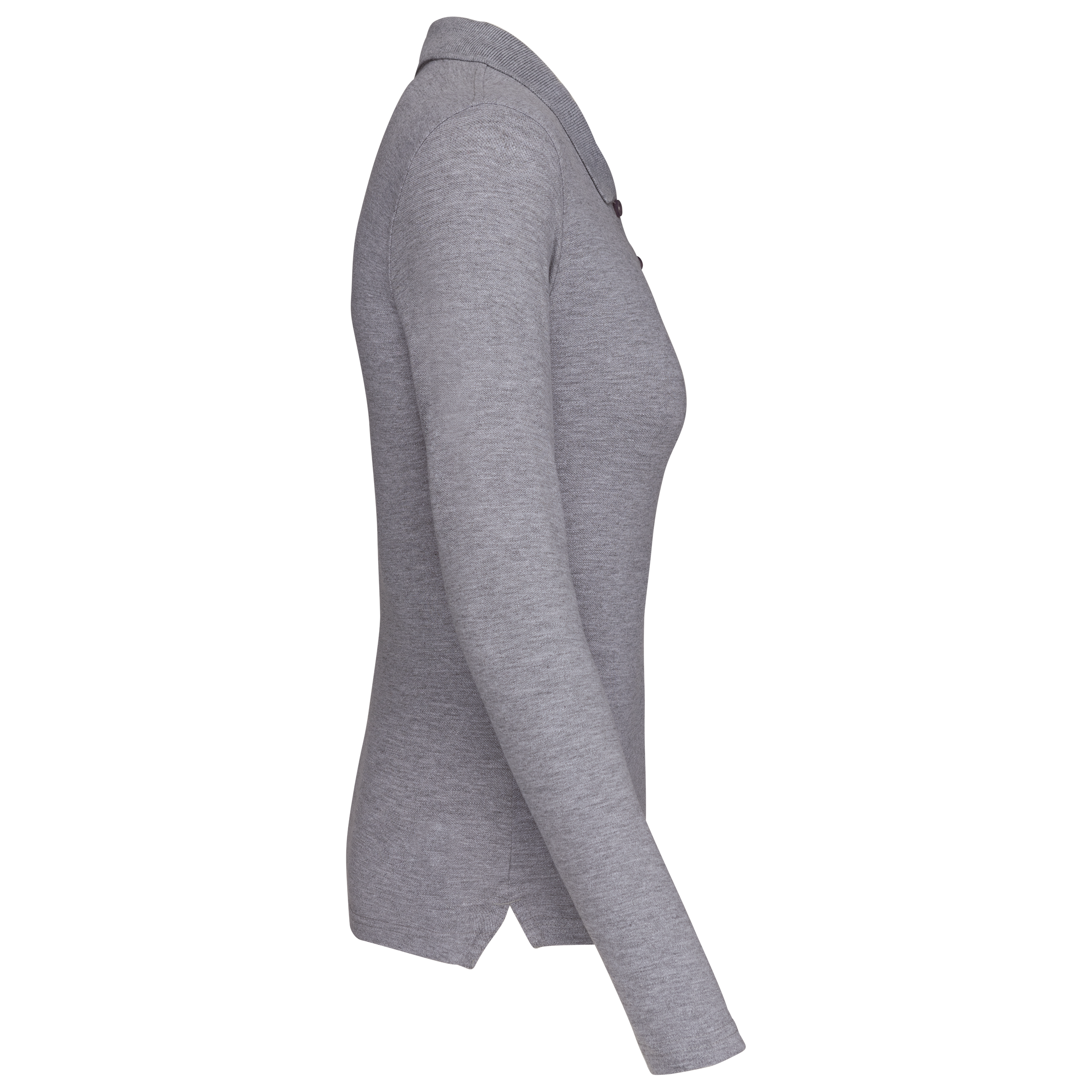 Damen Langarm-Polohemd. Baumwollpiqué