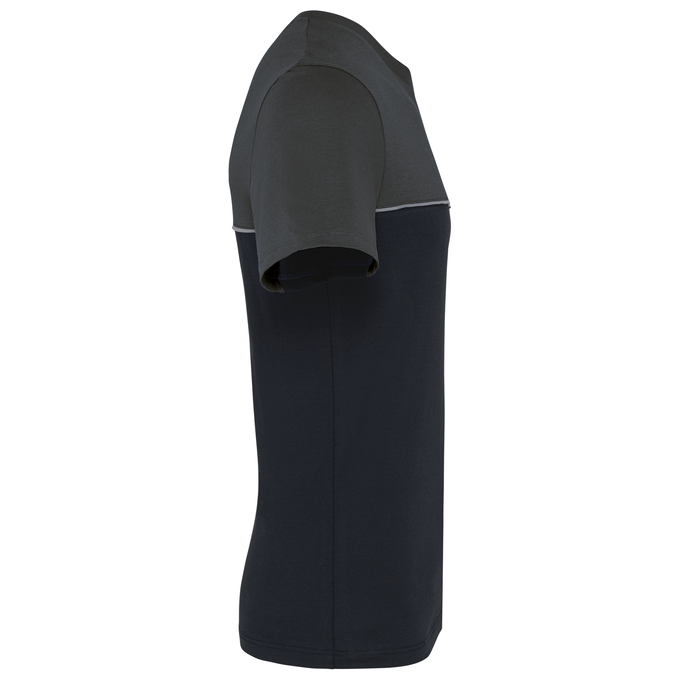 Zweifarbiges umweltfreundliches Unisex-T-Shirt mit kurzen Ärmeln