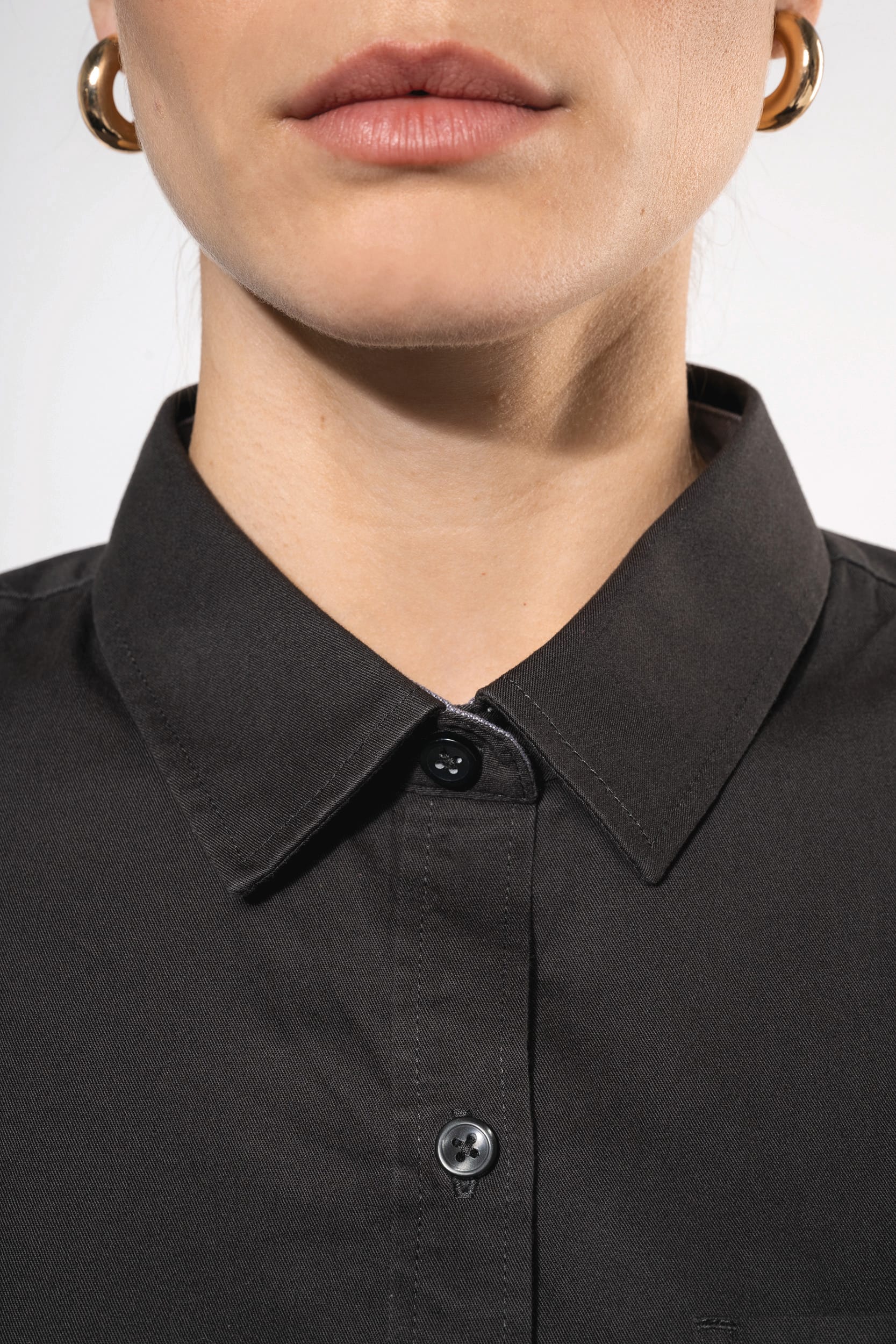 Langarm-Baumwollhemd für Damen