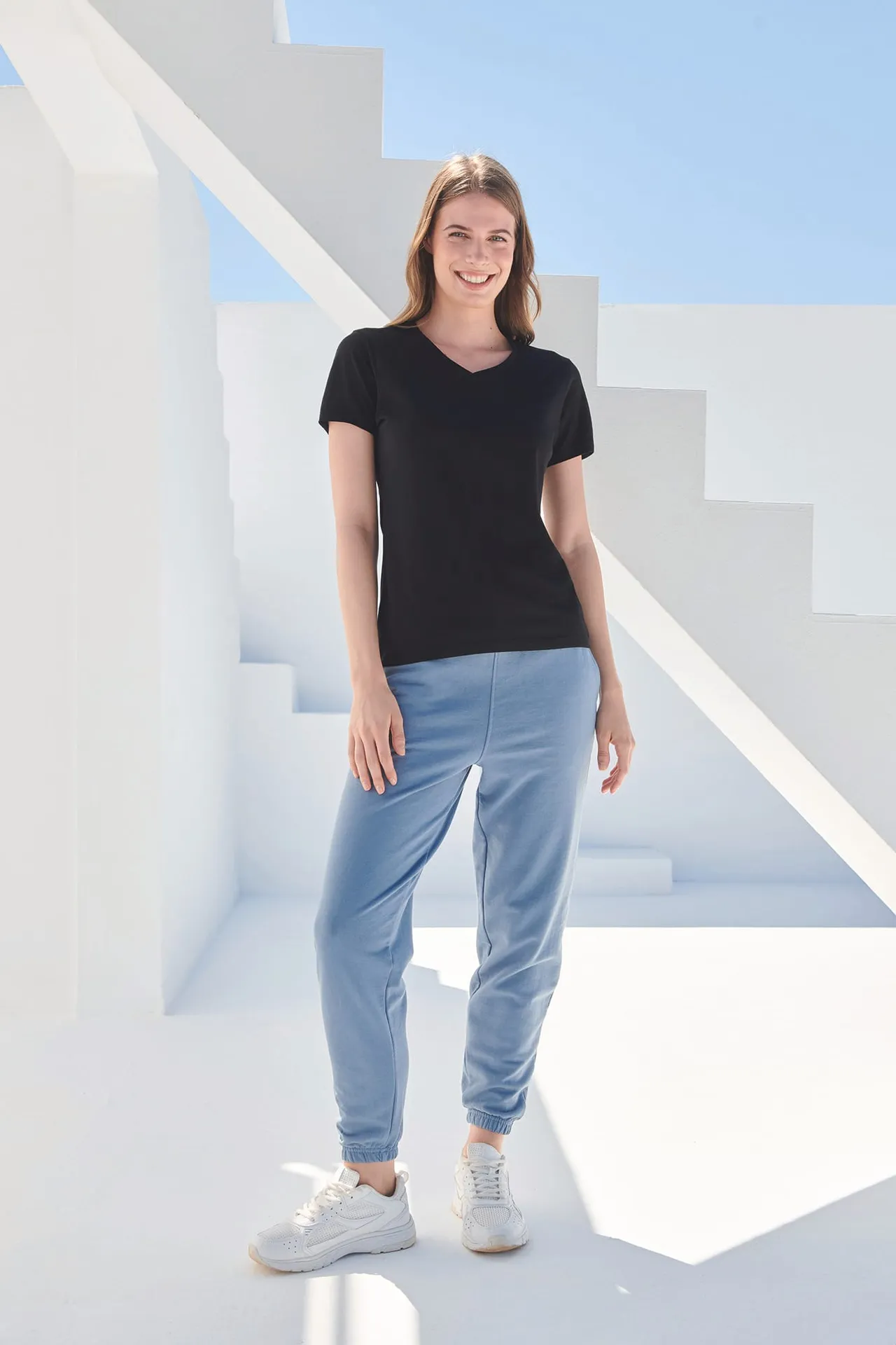 Ladies Stretch V-Neck T-Shirt