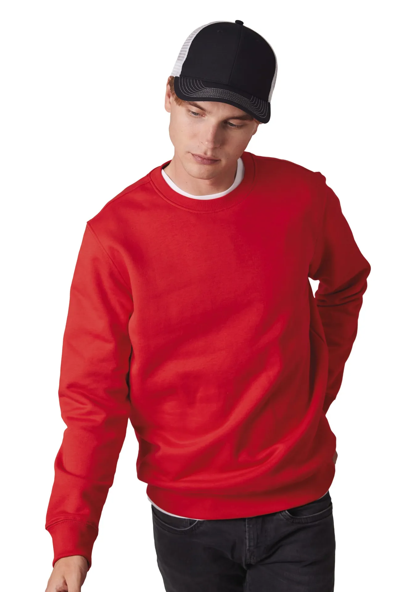 6 Panel Trucker mit kontrastfarbenen Nähten