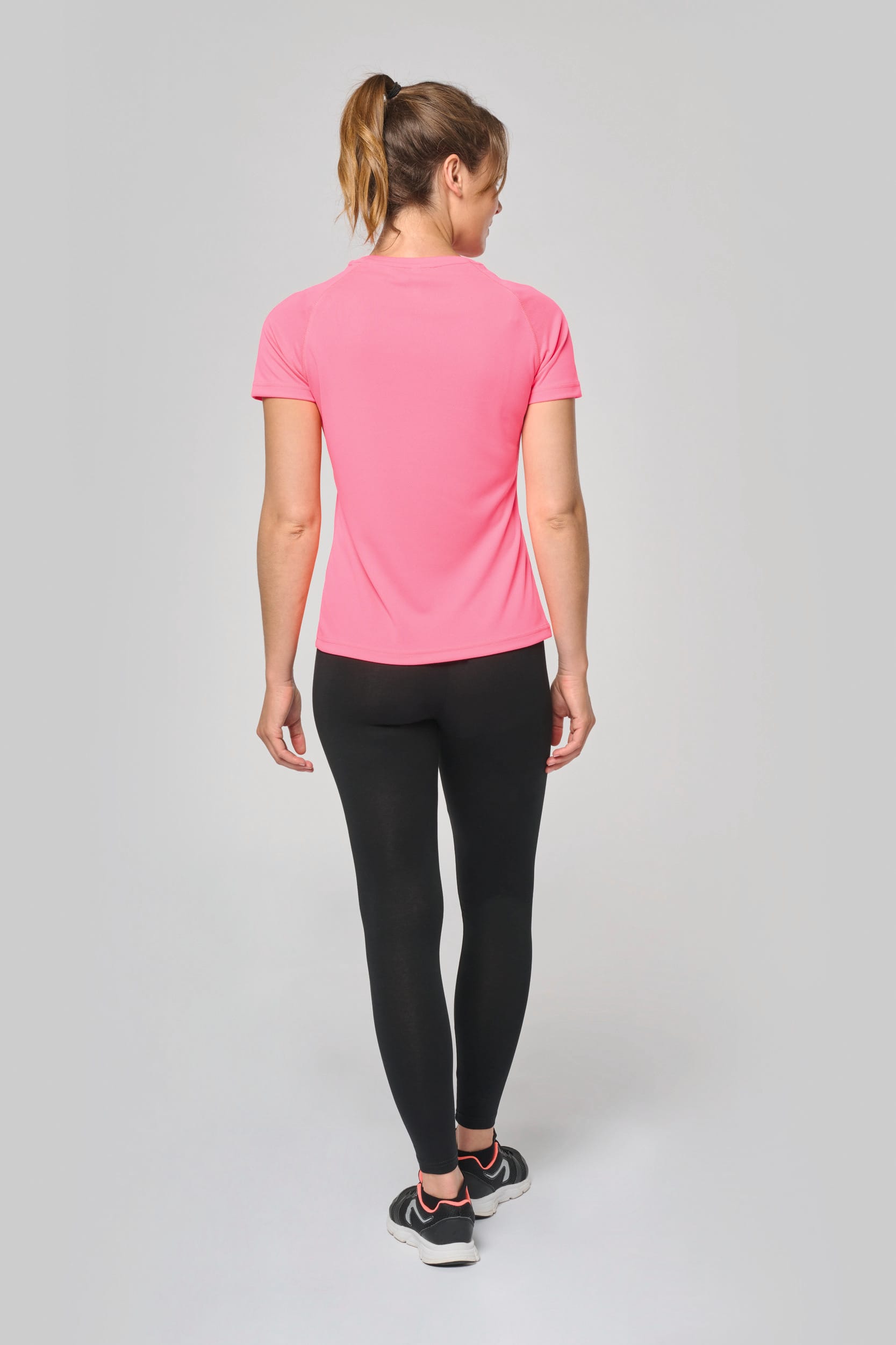 Damen Basic Sport Funktionsshirt Kurzarm