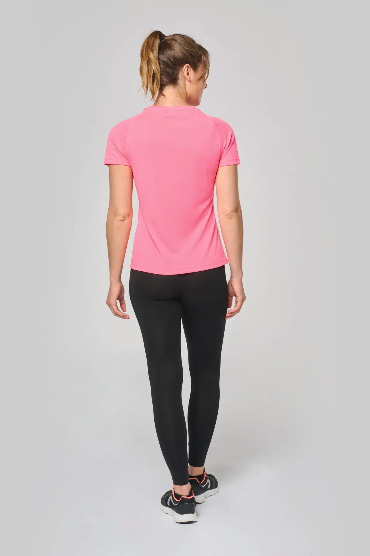 Damen Basic Sport Funktionsshirt Kurzarm