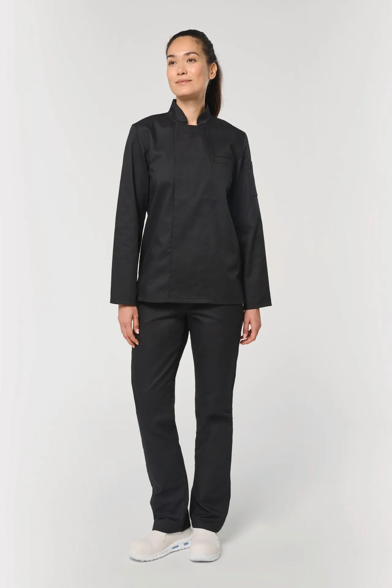 Umweltfreundliche Unisex-Kochjacke mit langen Ärmeln