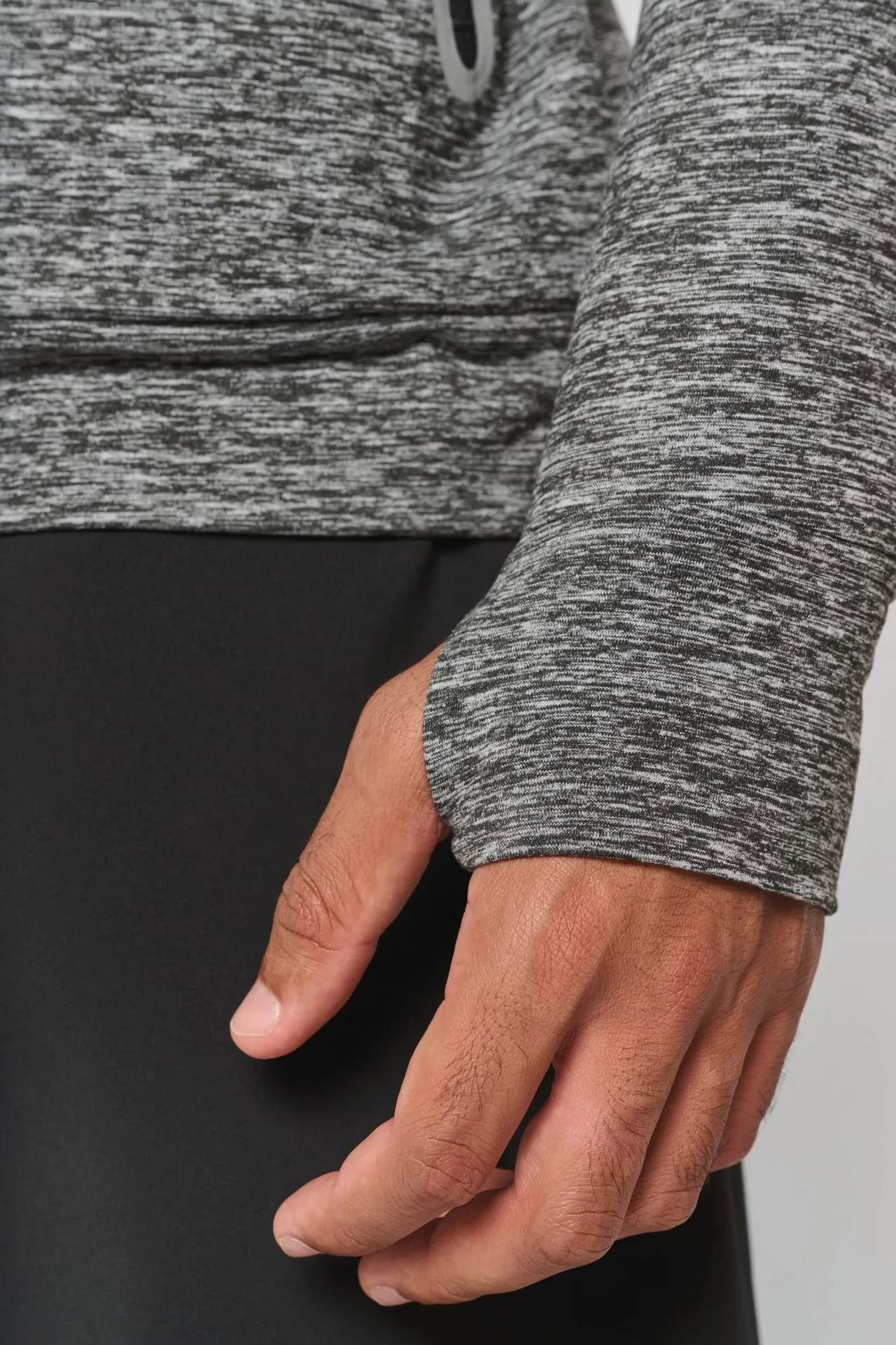 Kapuzen-Sweatshirt 1/4 Sport-Reißverschluss Unisex