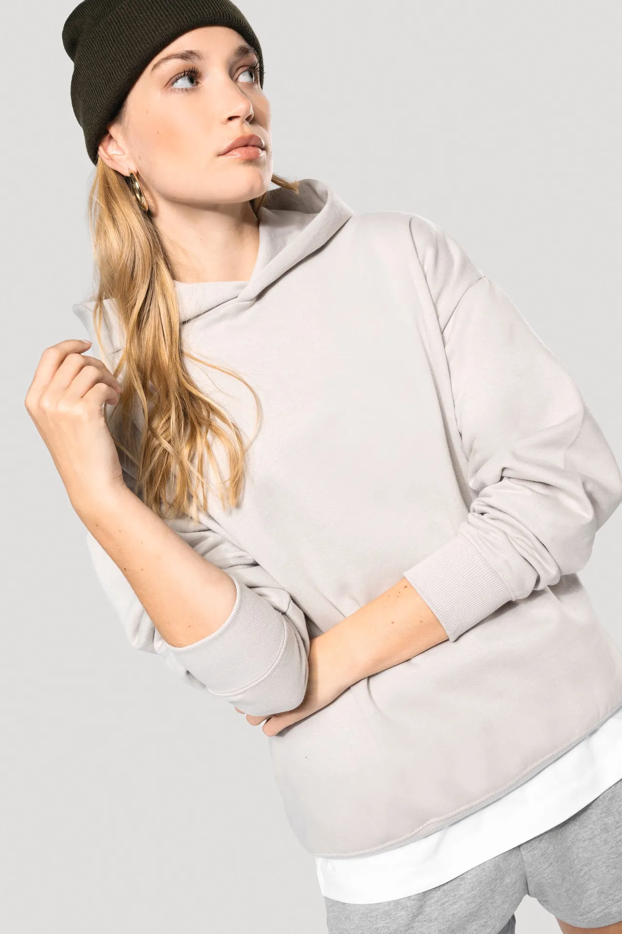 Kapuzensweatshirt aus Molton, Oversize, Unisex