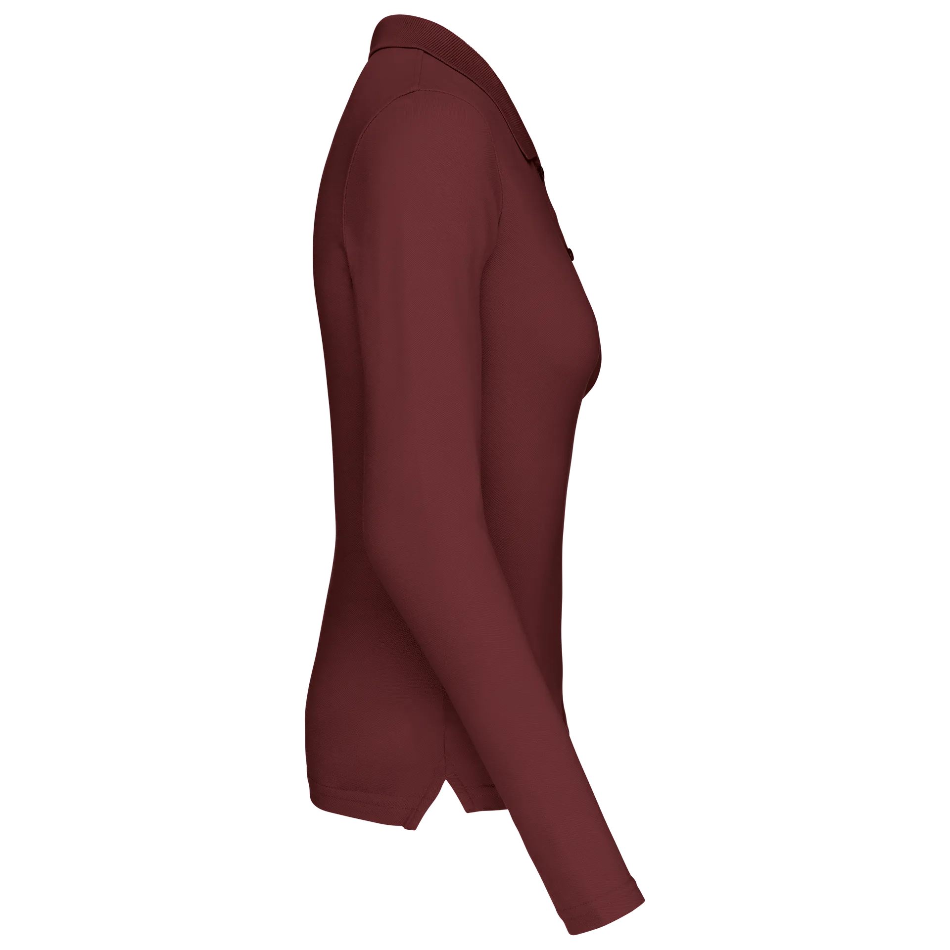 Damen Langarm-Polohemd. Baumwollpiqué