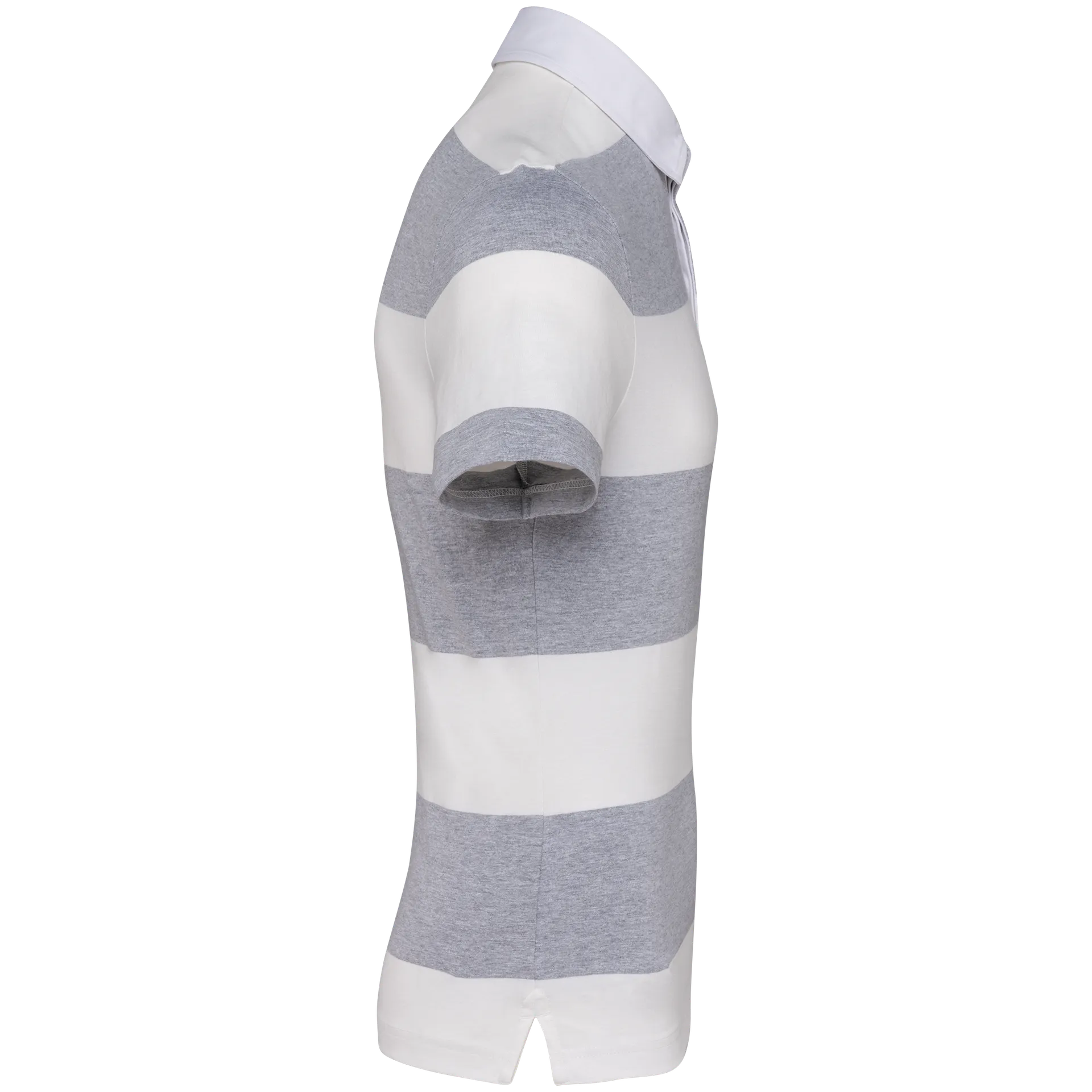 Gestreiftes Polohemd mit kurzen Ärmeln, Unisex