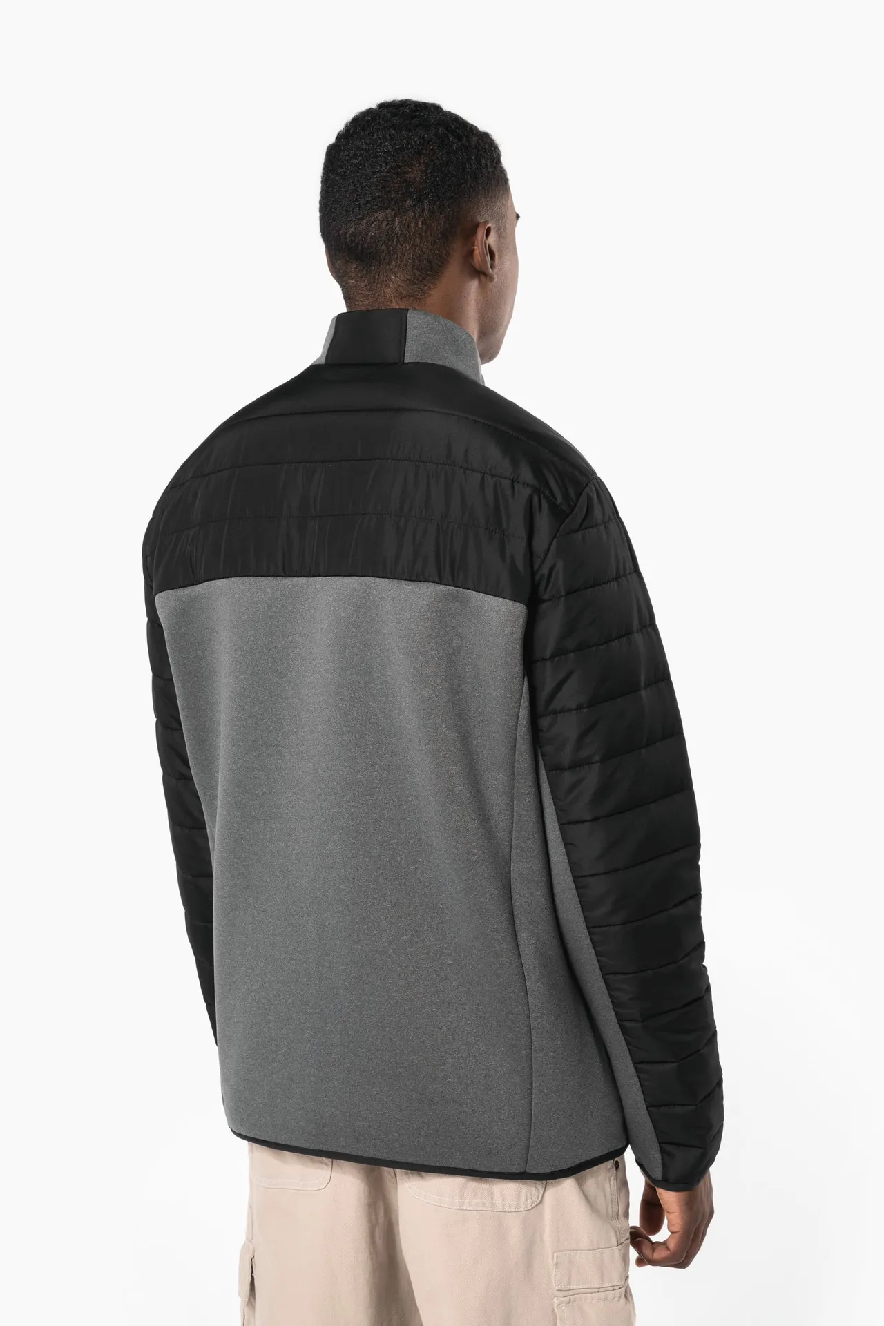 Jacke aus zwei Materialien für Herren