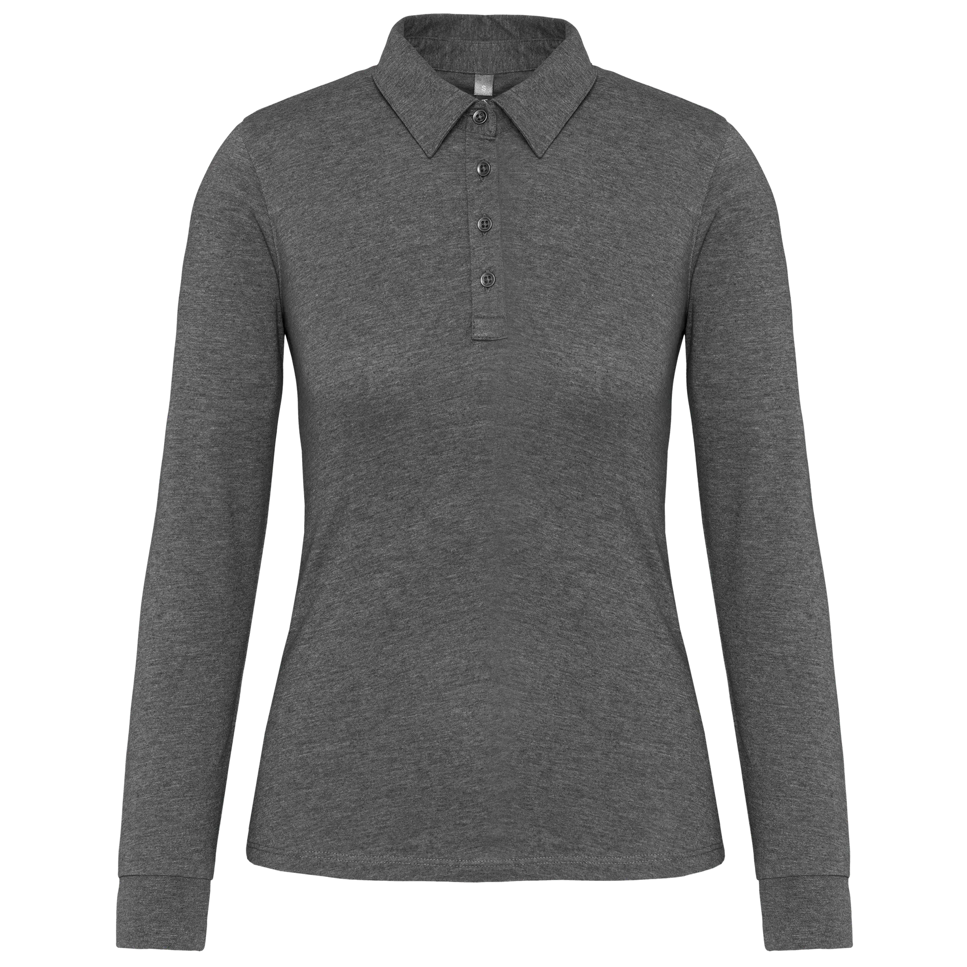 Langarm-Polohemd für Damen aus Jersey