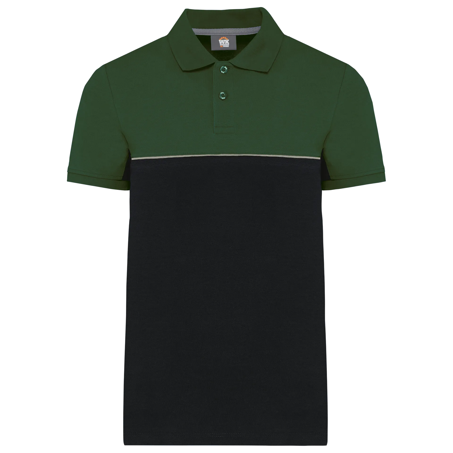 Zweifarbiges Kurzarm-Unisex-Polohemd