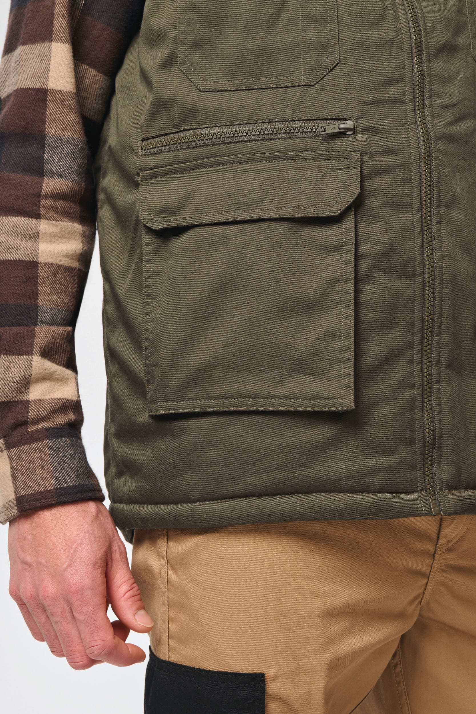 Gefütterte Unisex-Weste aus  Baumwollpolyester