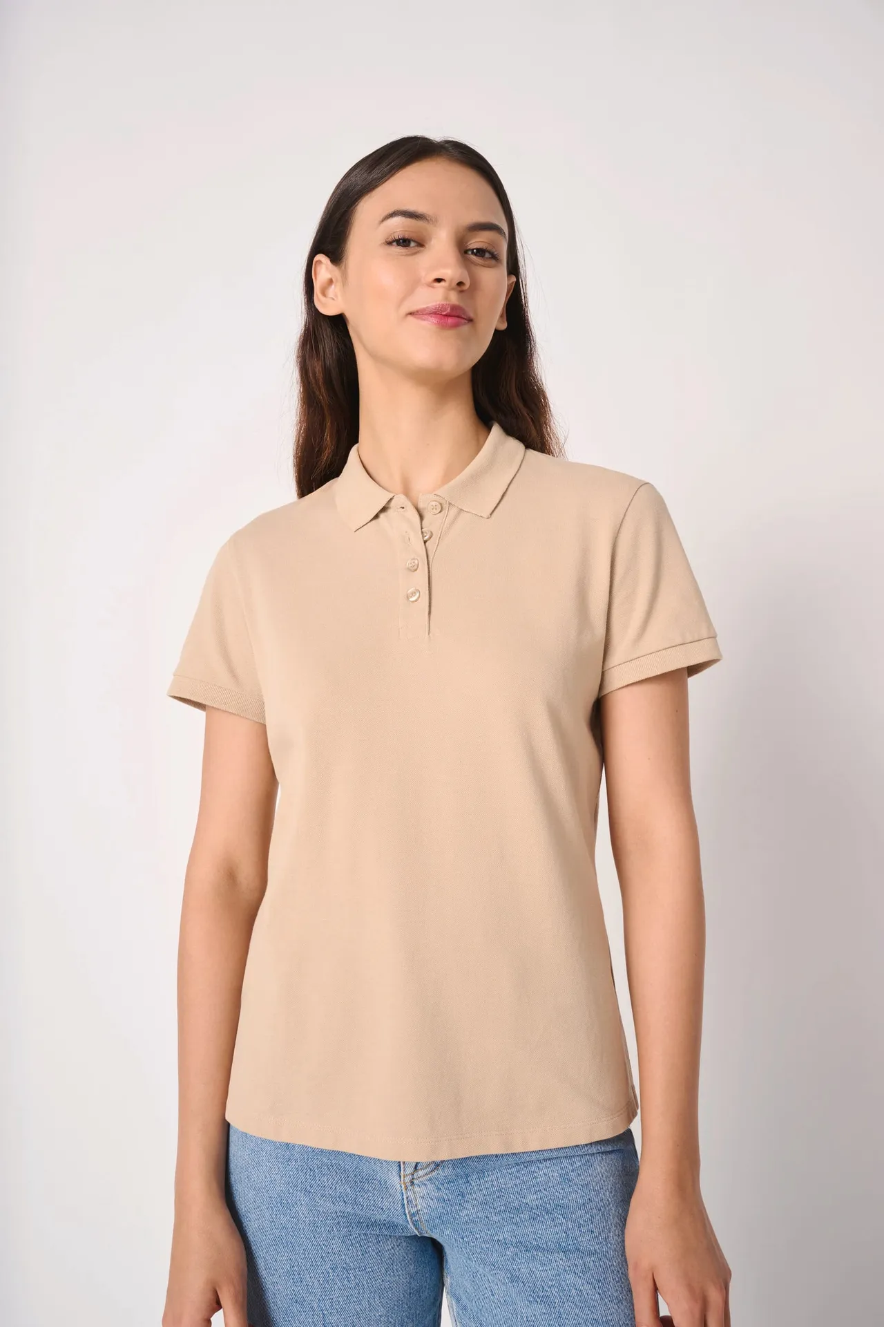 Damen Piqué-Poloshirt
