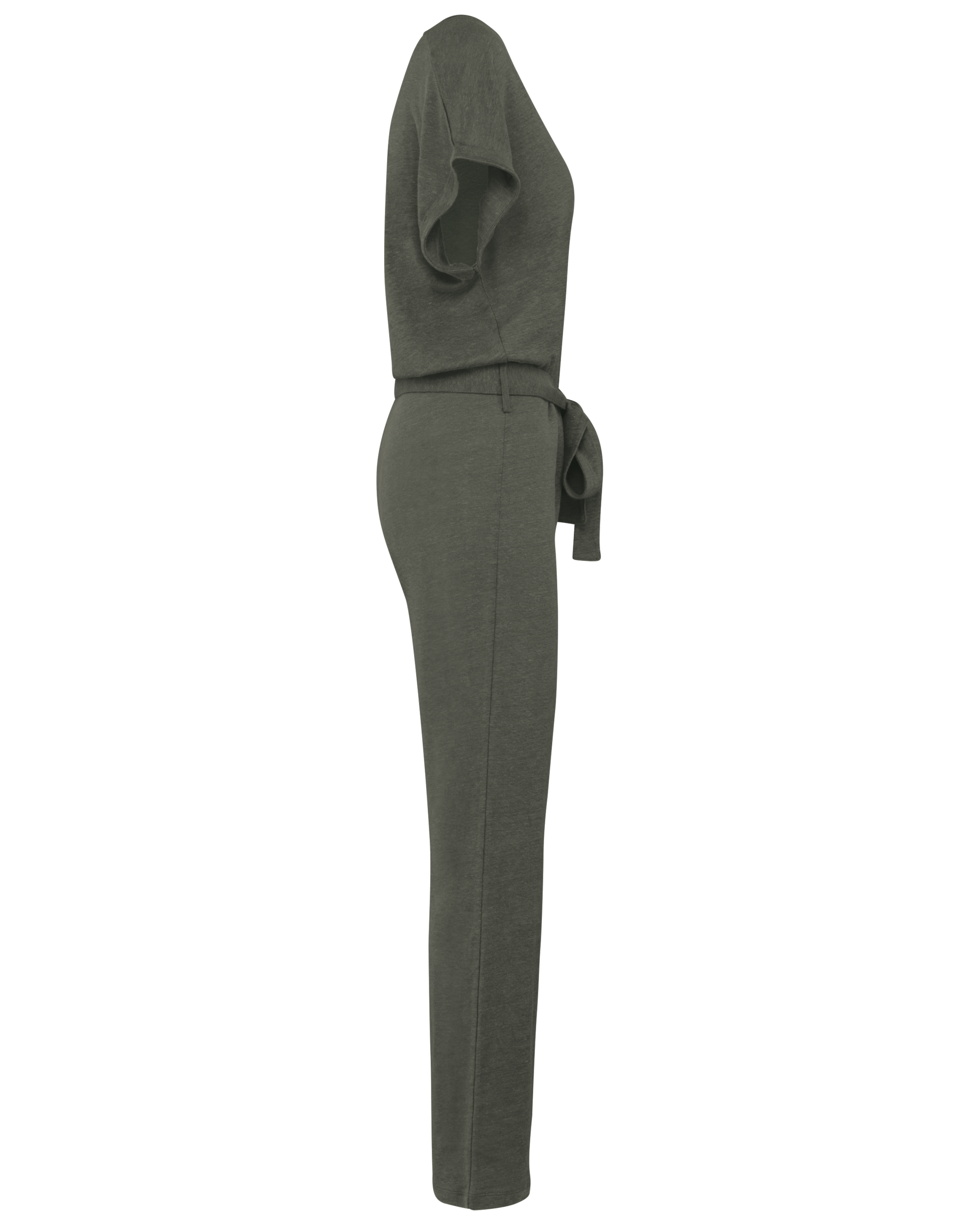 Overall aus Leinenstrickstoff mit kurzen Ärmeln für Damen