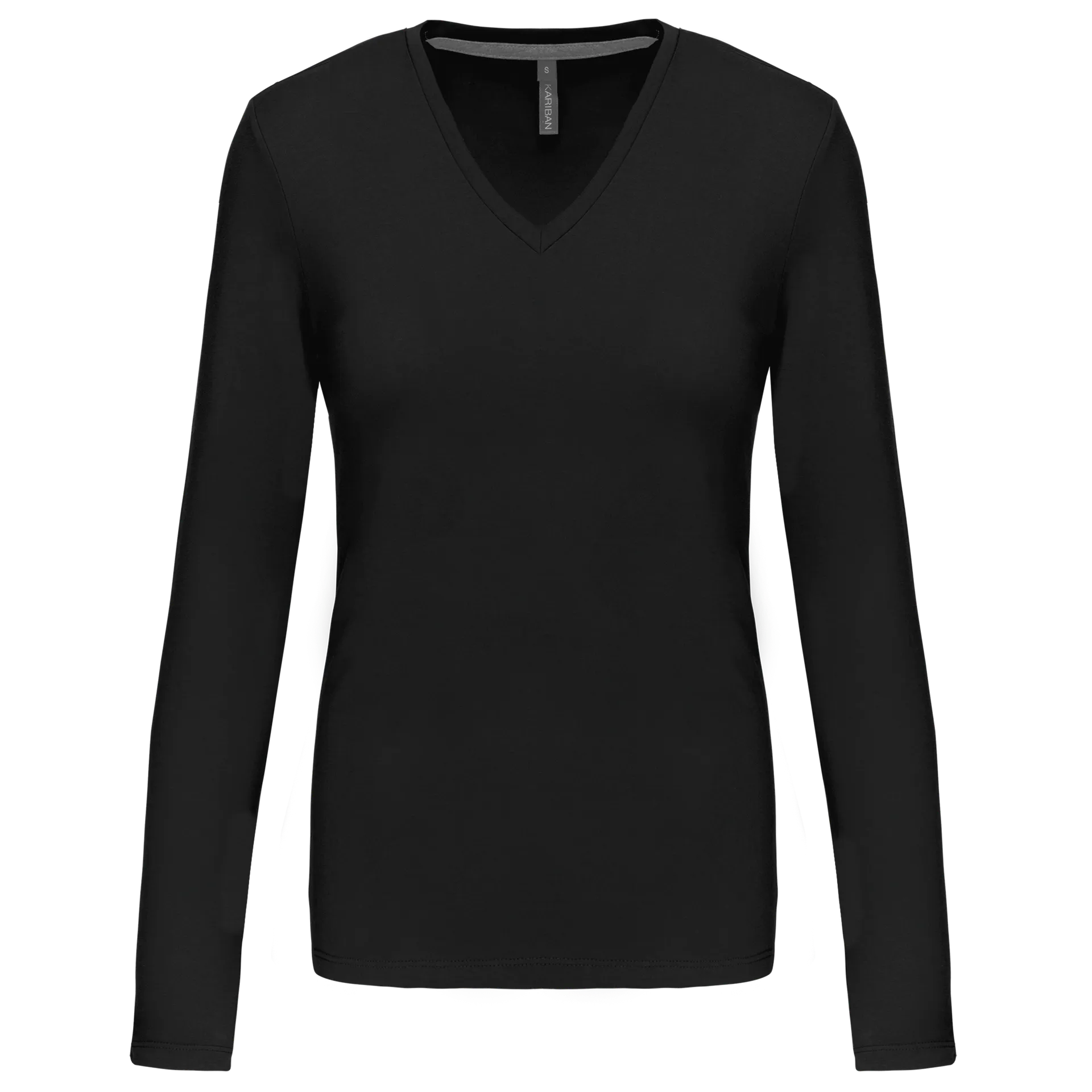 Damen-Langarmshirt mit V-Ausschnitt