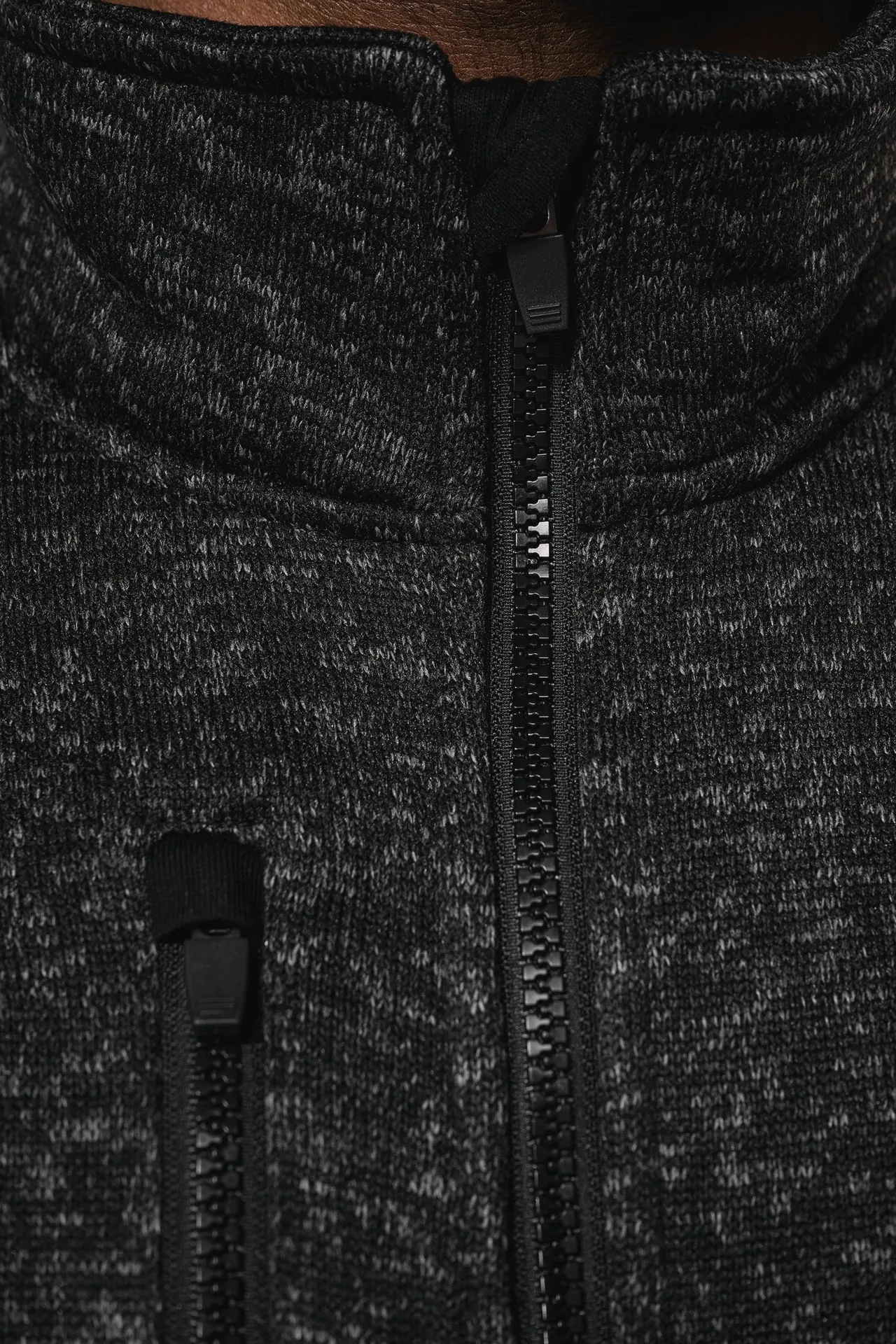 Herren-Weste mit Reißverschluss, aus Chiné