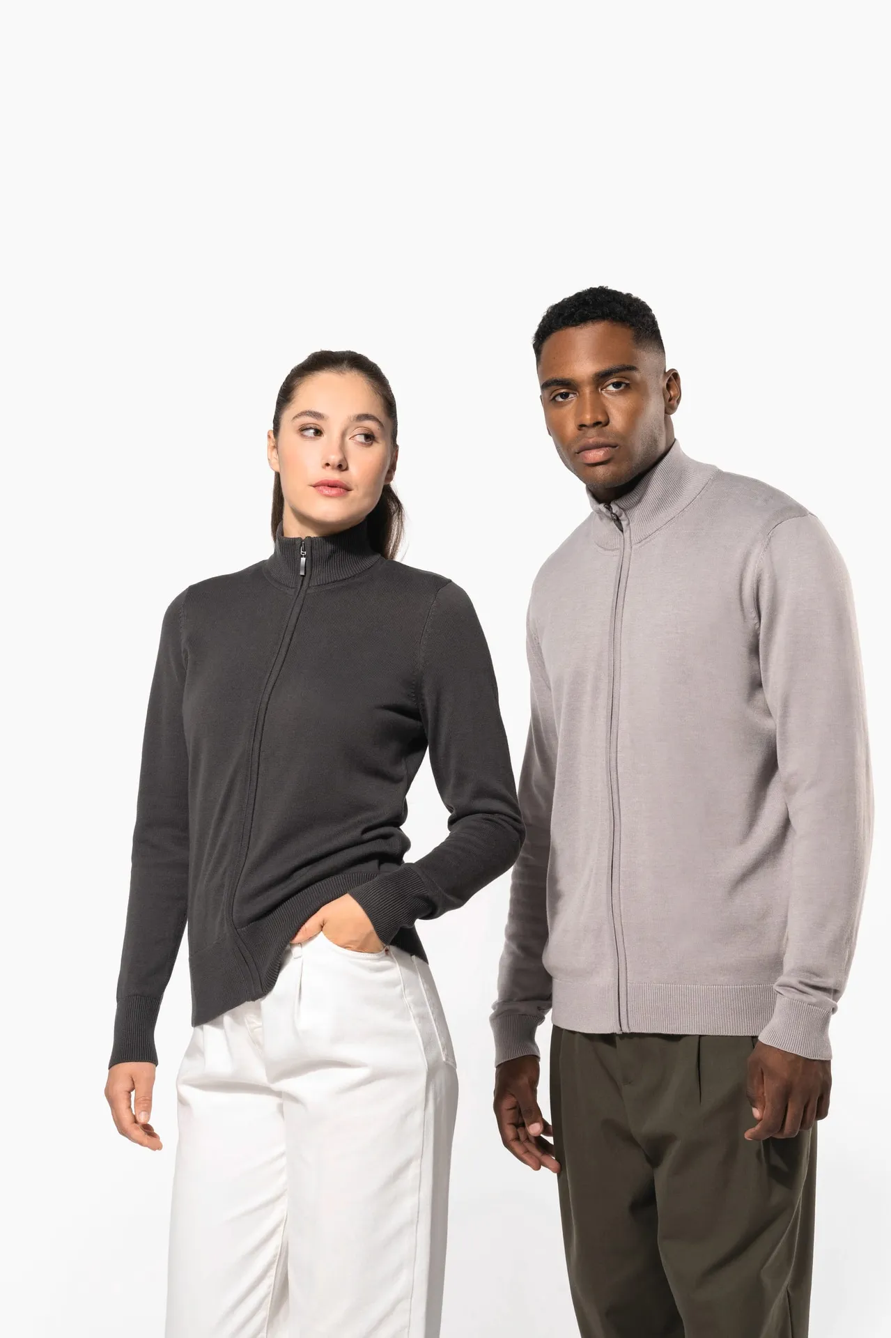 Herren Cardigan mit Reißverschluss