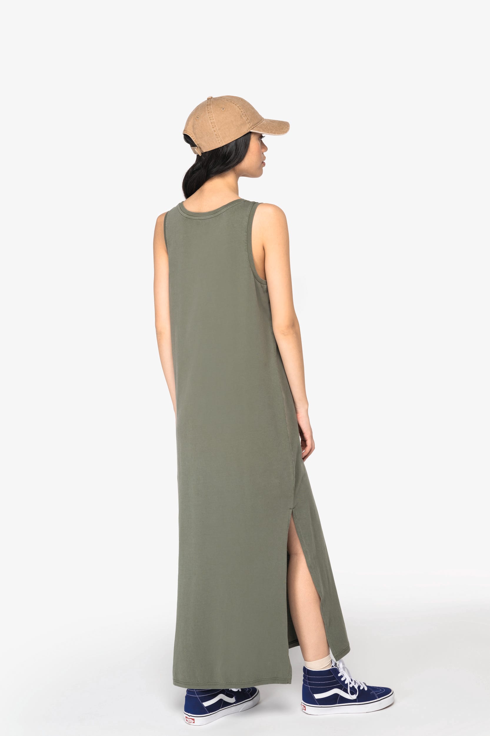 Umweltfreundliches ausgewaschenes Jersey-Kleid für Damen