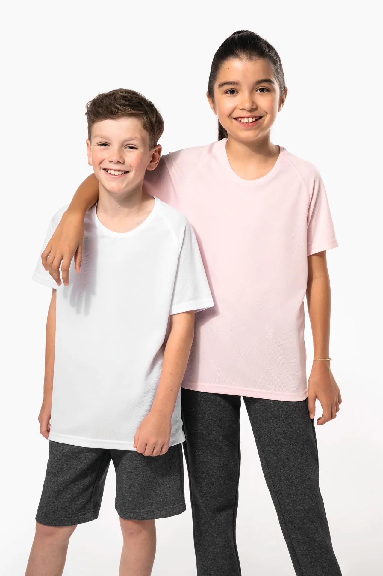 Kinder Basic Sport Funktionsshirt Kurzarm