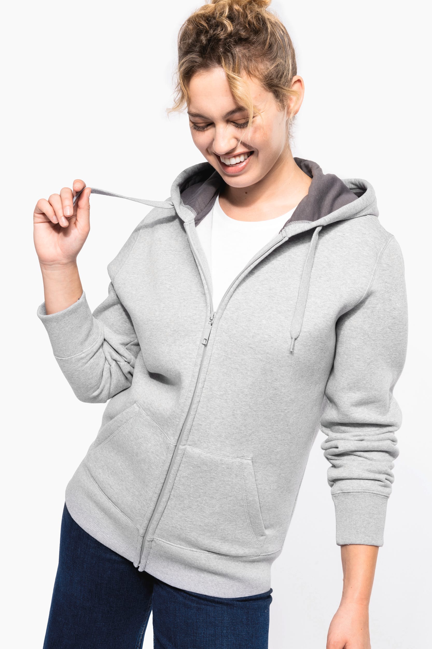 Kapuzensweatshirt mit Reißverschluss