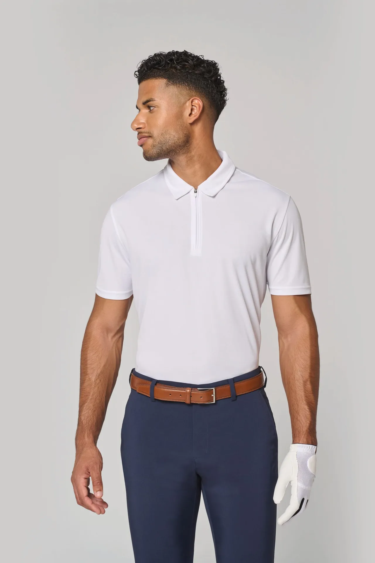Herren Sport-Poloshirt mit 1/4-Reißverschluss