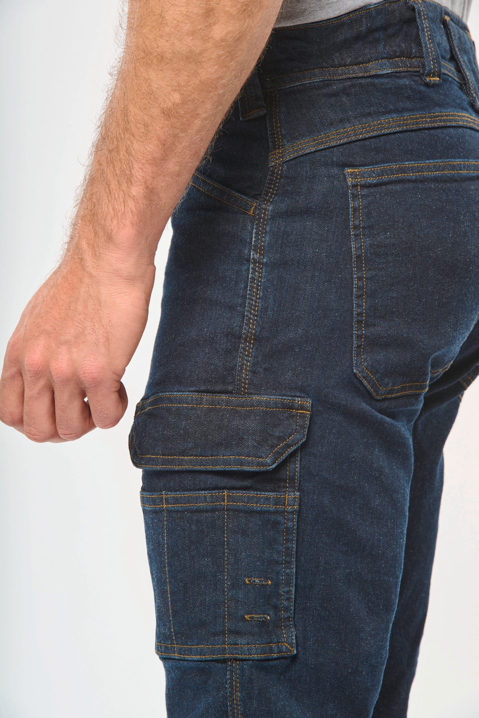 Denim-Bermuda-Shorts mit mehreren Taschen, für Herren Denim-Bermuda-Shorts mit mehreren Taschen, für Herren