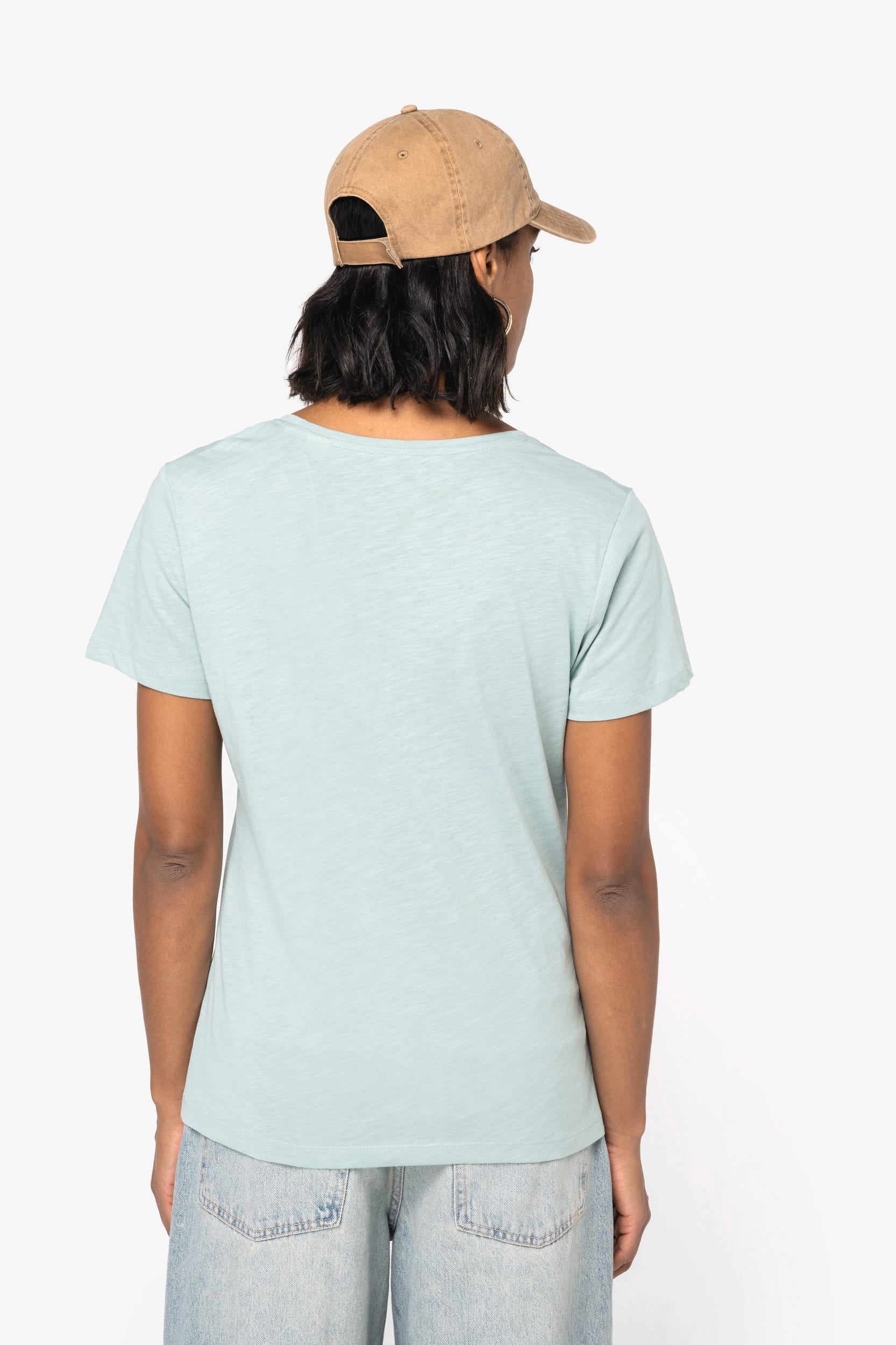 Umweltfreundliches Damen-Slub-T-Shirt Umweltfreundliches Damen-Slub-T-Shirt