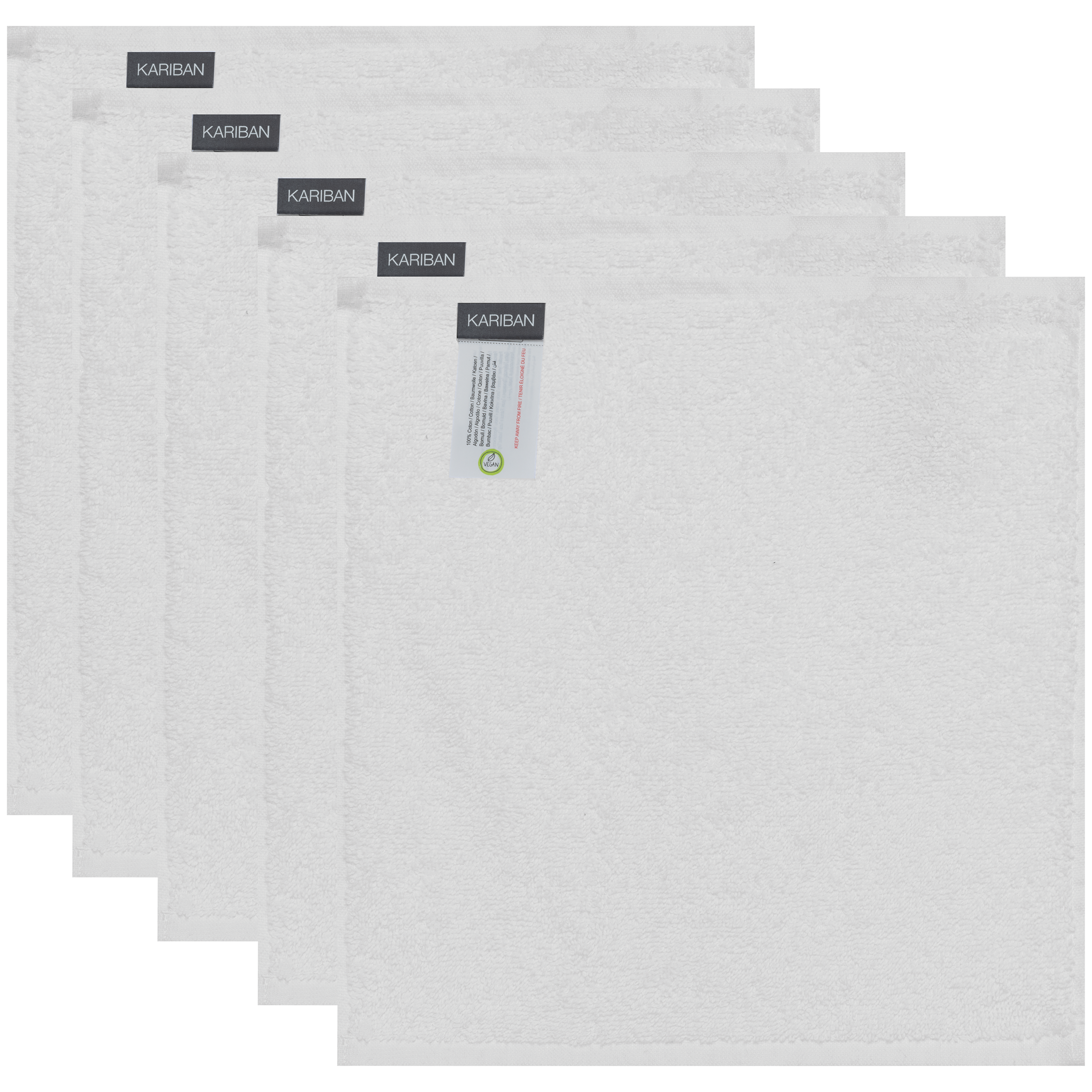 Gästehandtuch 30 x 30 cm – Set von 5 Handtüchern