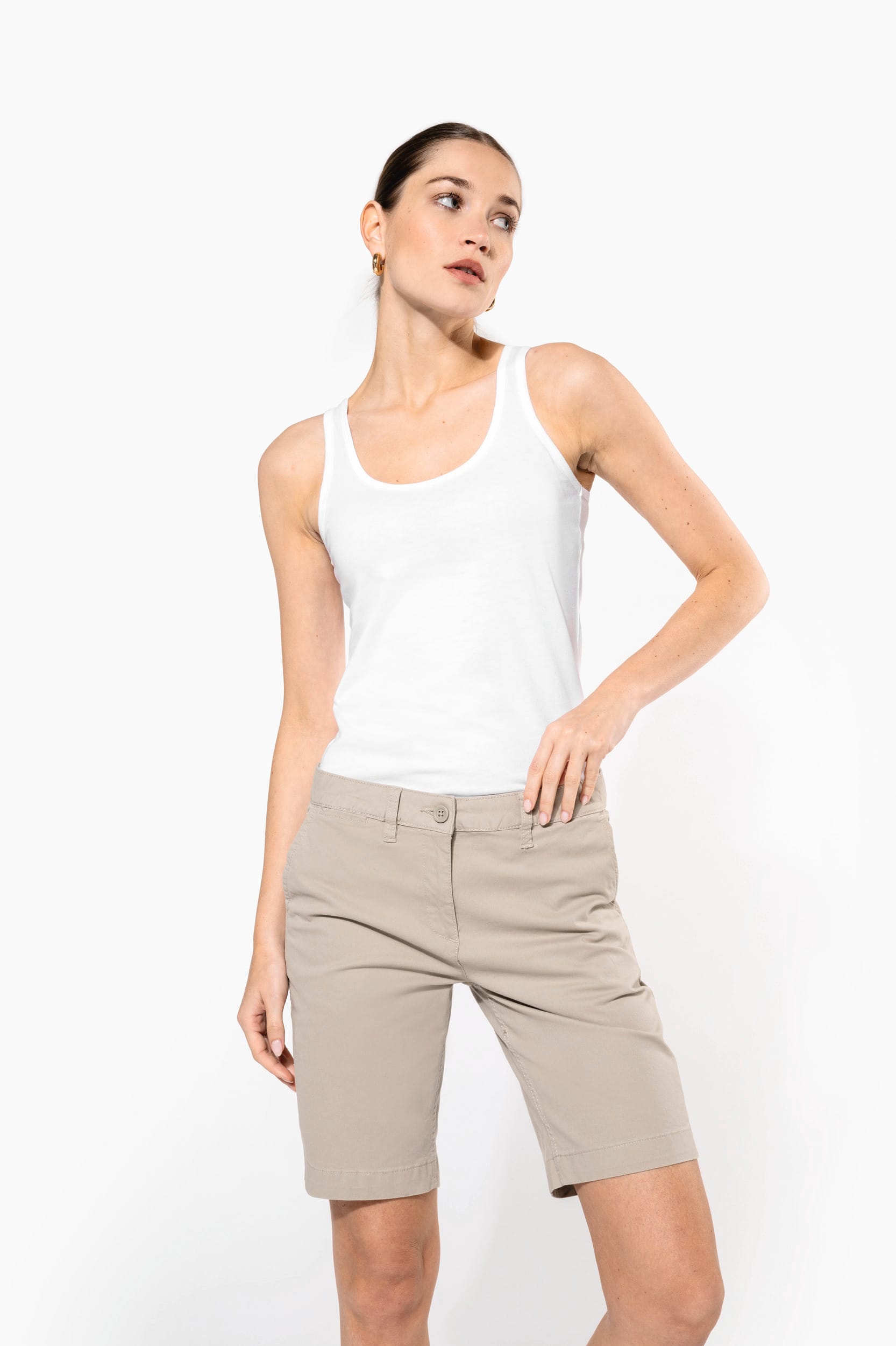 Chino-Bermuda-Shorts für Damen