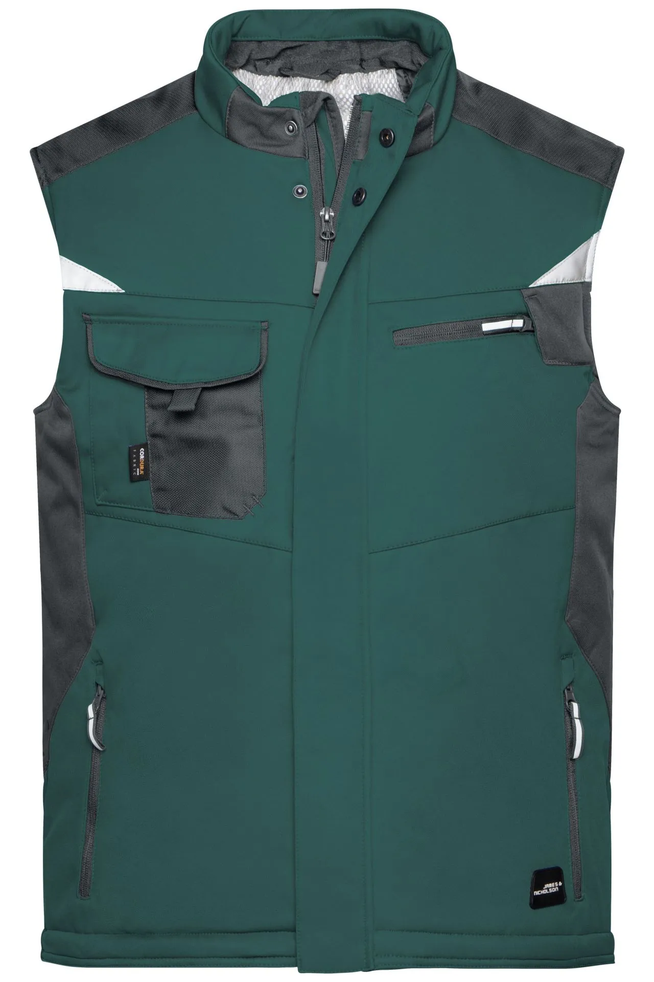 James & Nicholson JN825 – Robuste Winter Softshell-Arbeitsweste mit CORDURA®