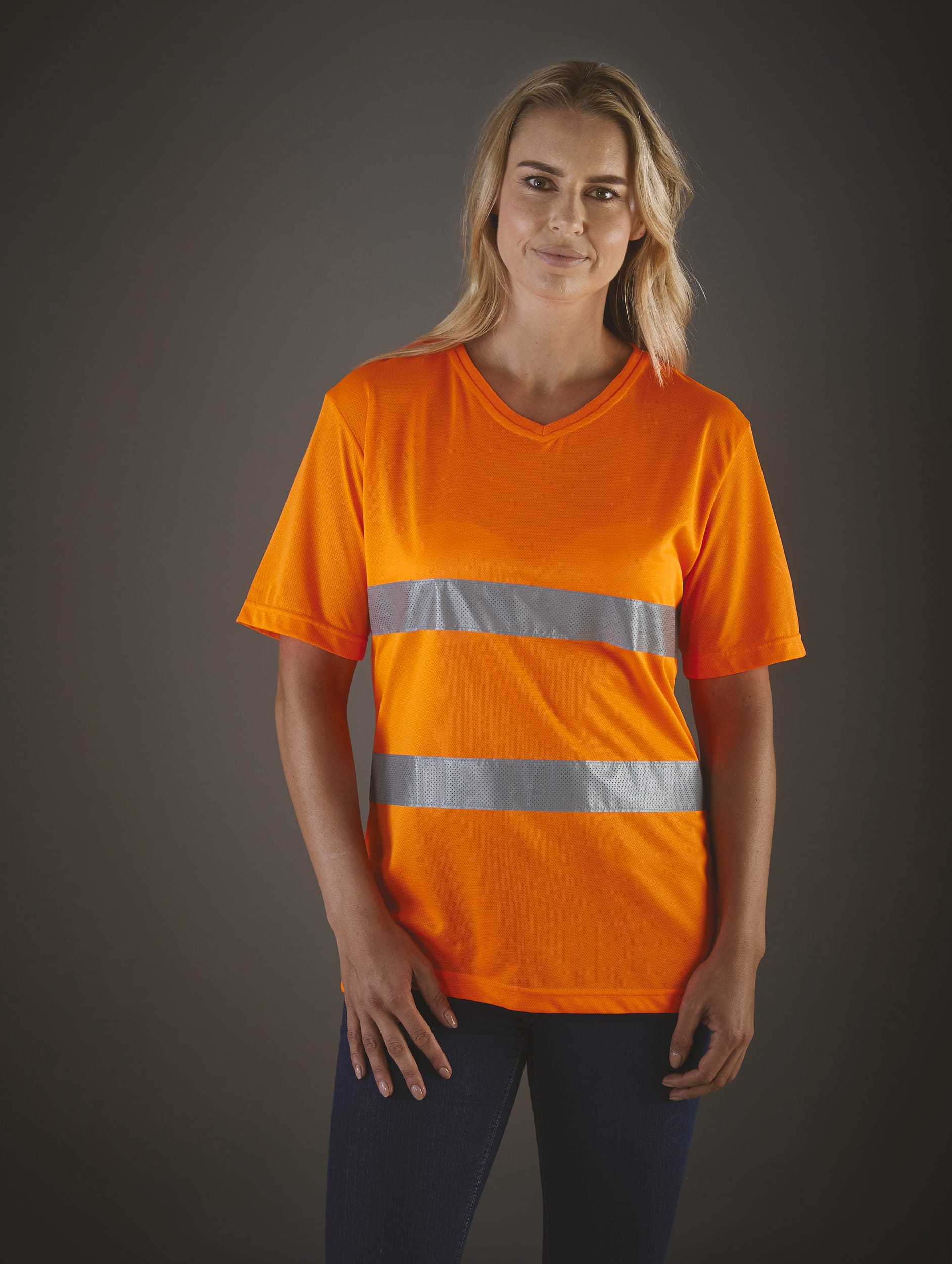 Hi-Vis Top Cool T-shirt V-Ausschnitt